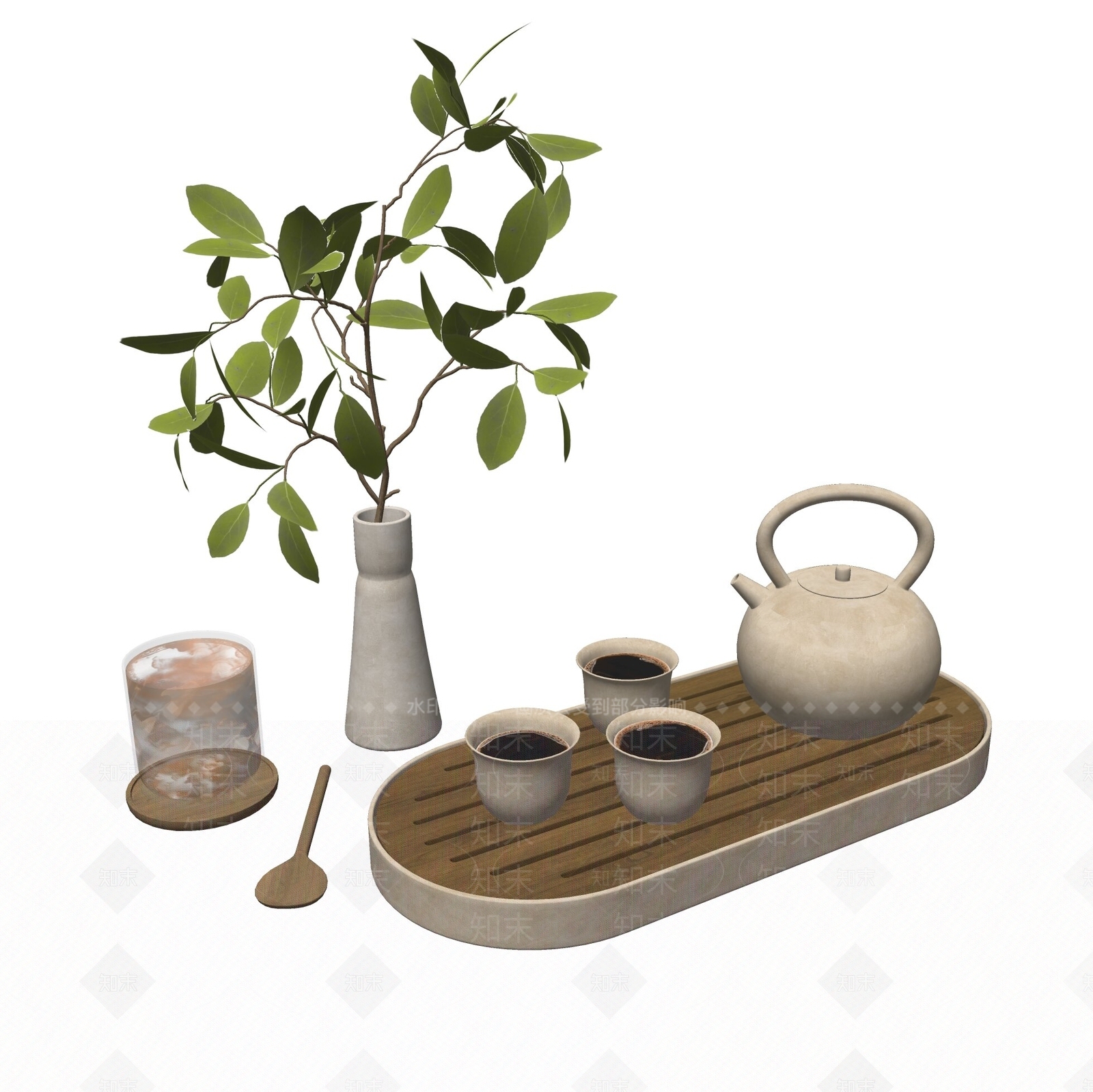 现代茶具SU模型下载【ID:1158695772】