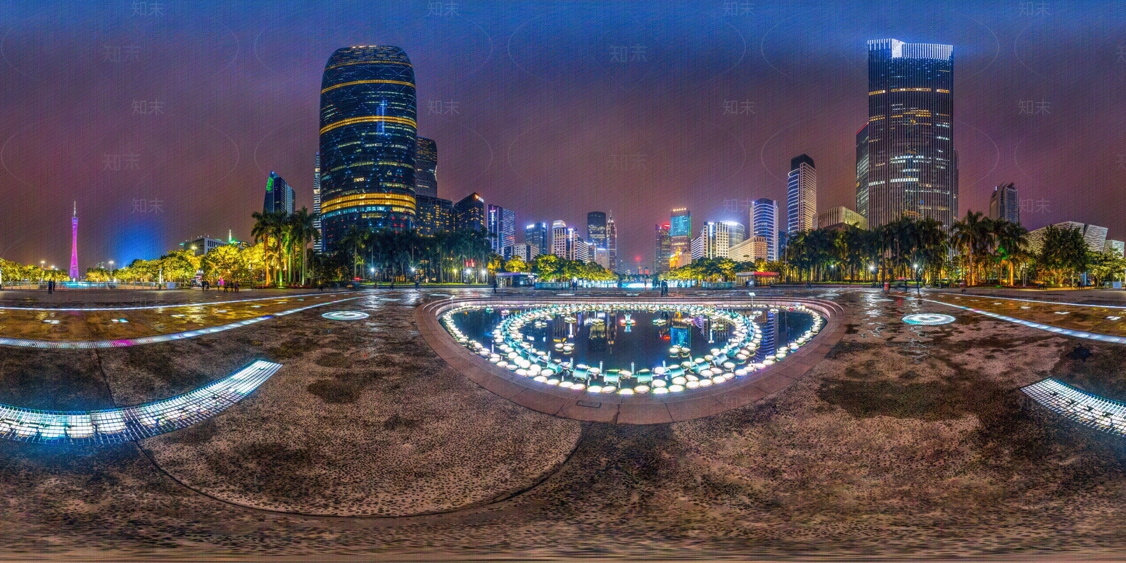 HDR晨曦黄昏城市夜景全景贴图下载【ID:1158698219】