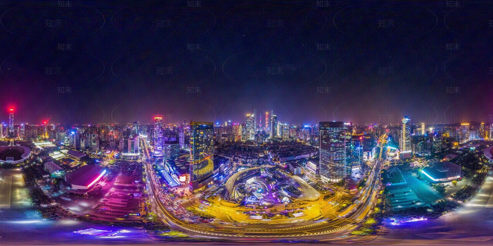 HDR晨曦黄昏城市夜景全景贴图下载【ID:1158709299】