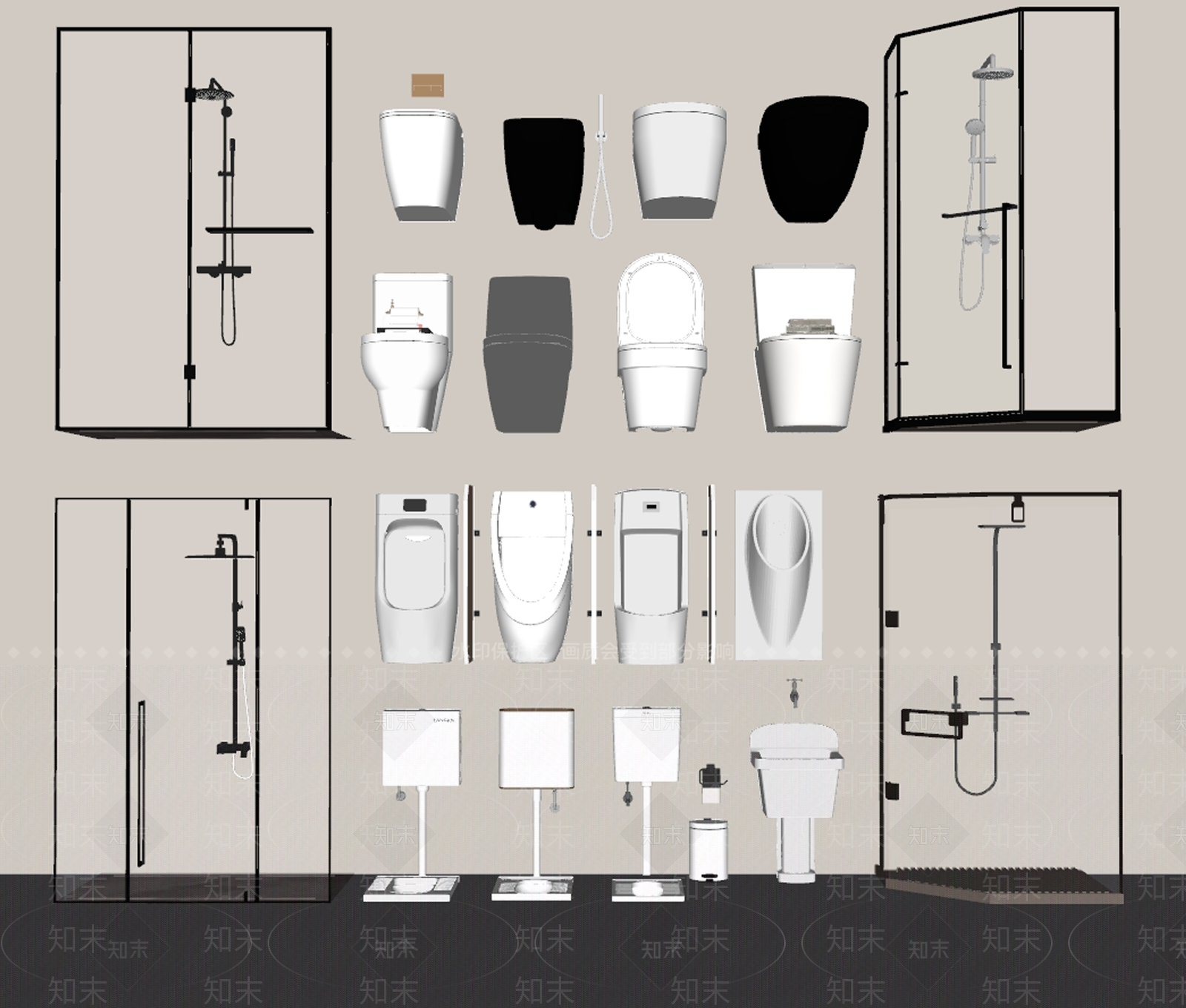 淋浴间SU模型下载【ID:1158698497】