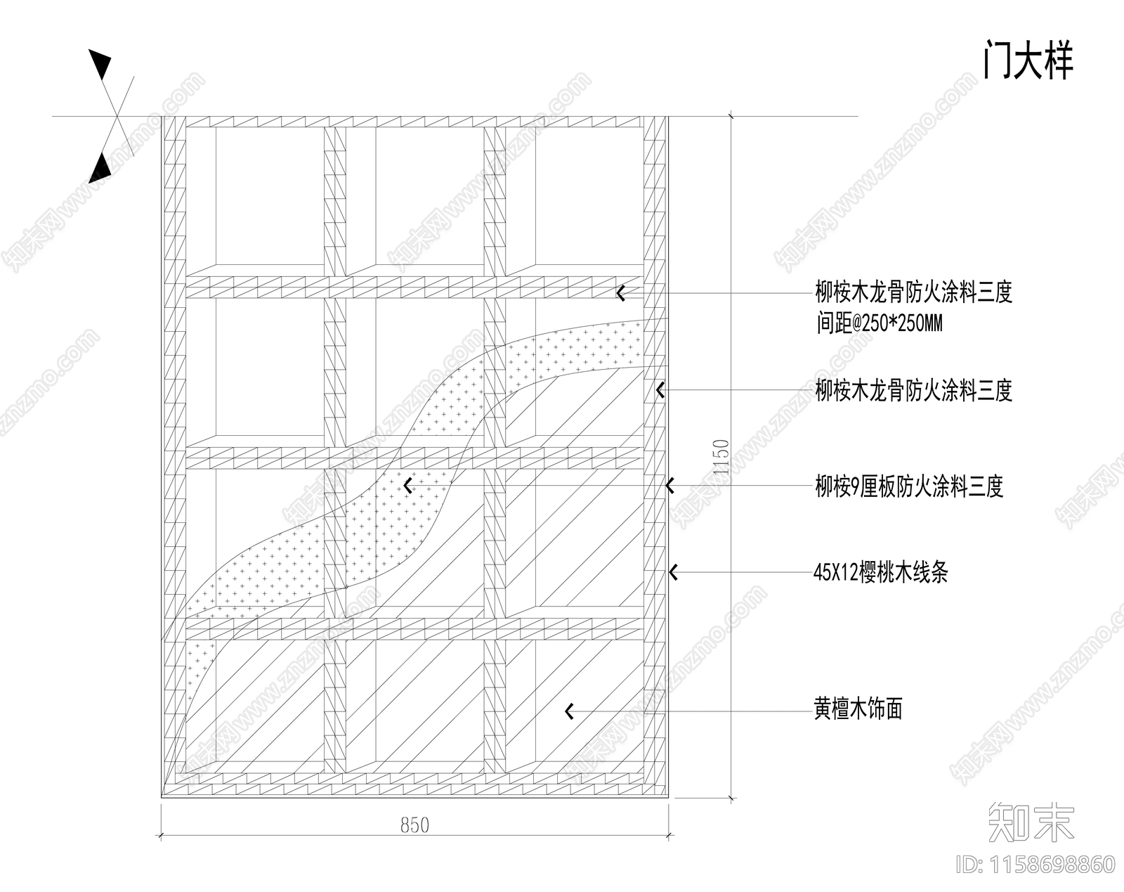 门窗特种门安装大样cad施工图下载【ID:1158698860】