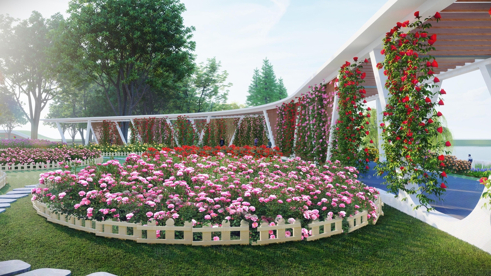 现代蔷薇花园SU模型下载【ID:1158793228】