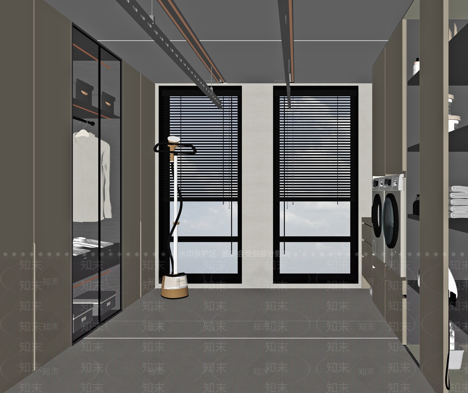 现代衣帽间SU模型下载【ID:1158700733】