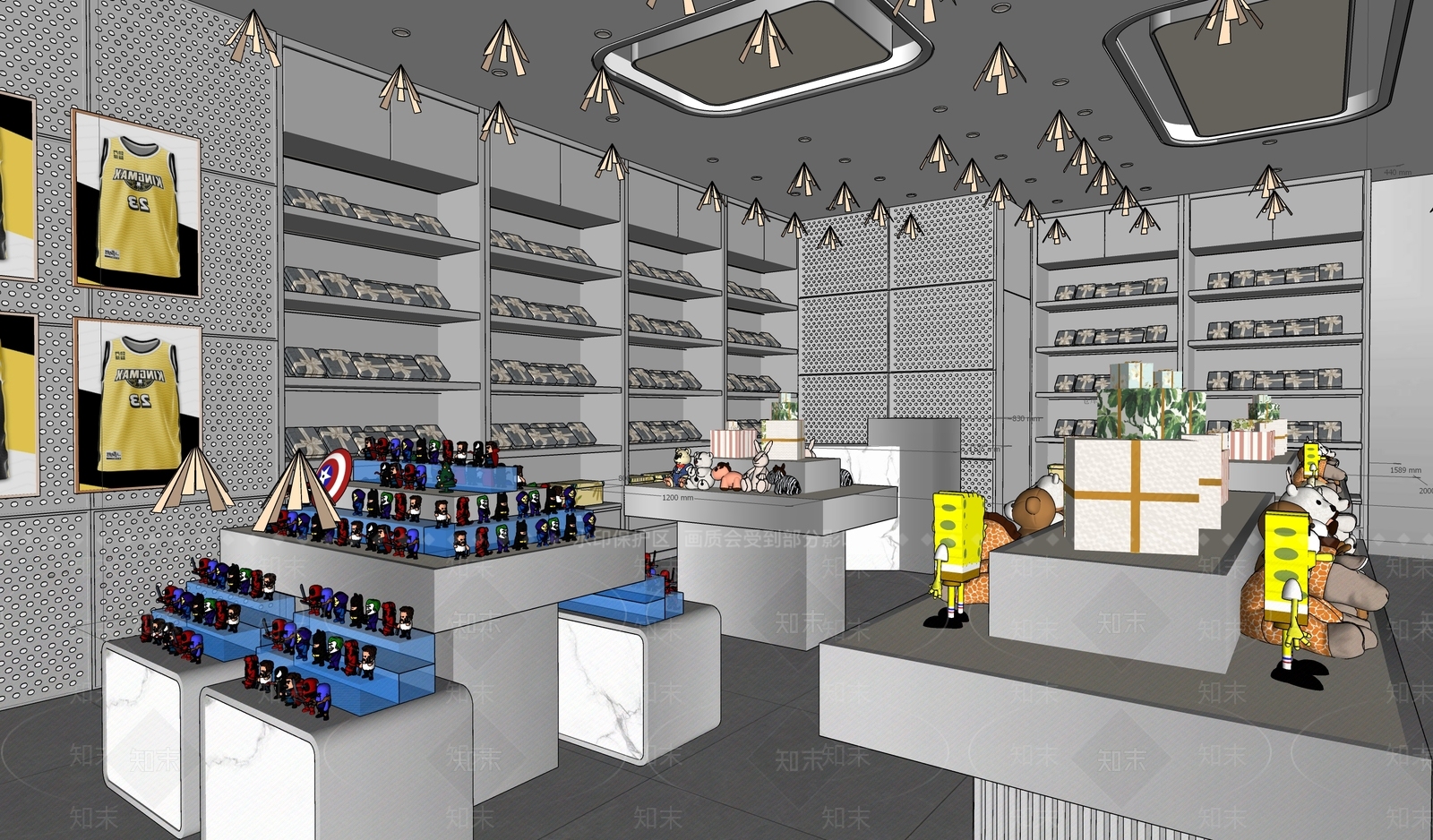 现代玩具礼品店SU模型下载【ID:1158705159】