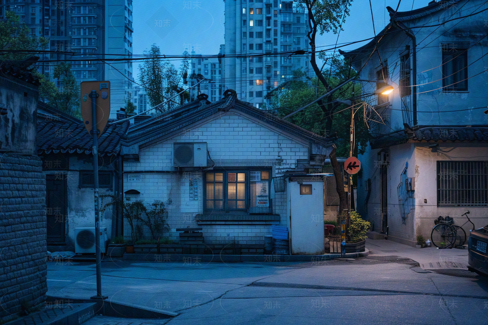 室外老城区街道外景贴图下载【ID:1158707722】