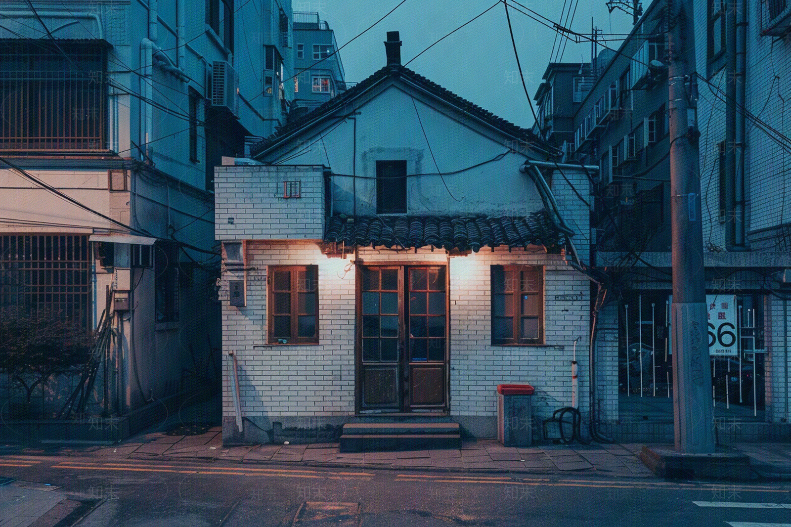室外老城区街道外景贴图下载【ID:1158707814】