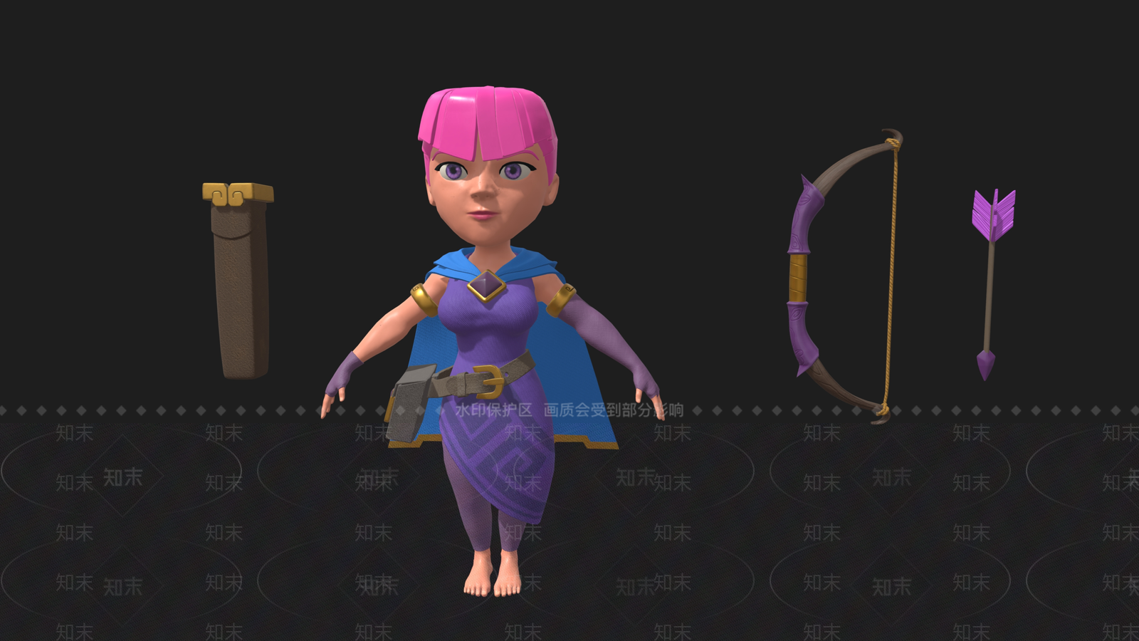 弓箭手3D模型下载【ID:1158708721】