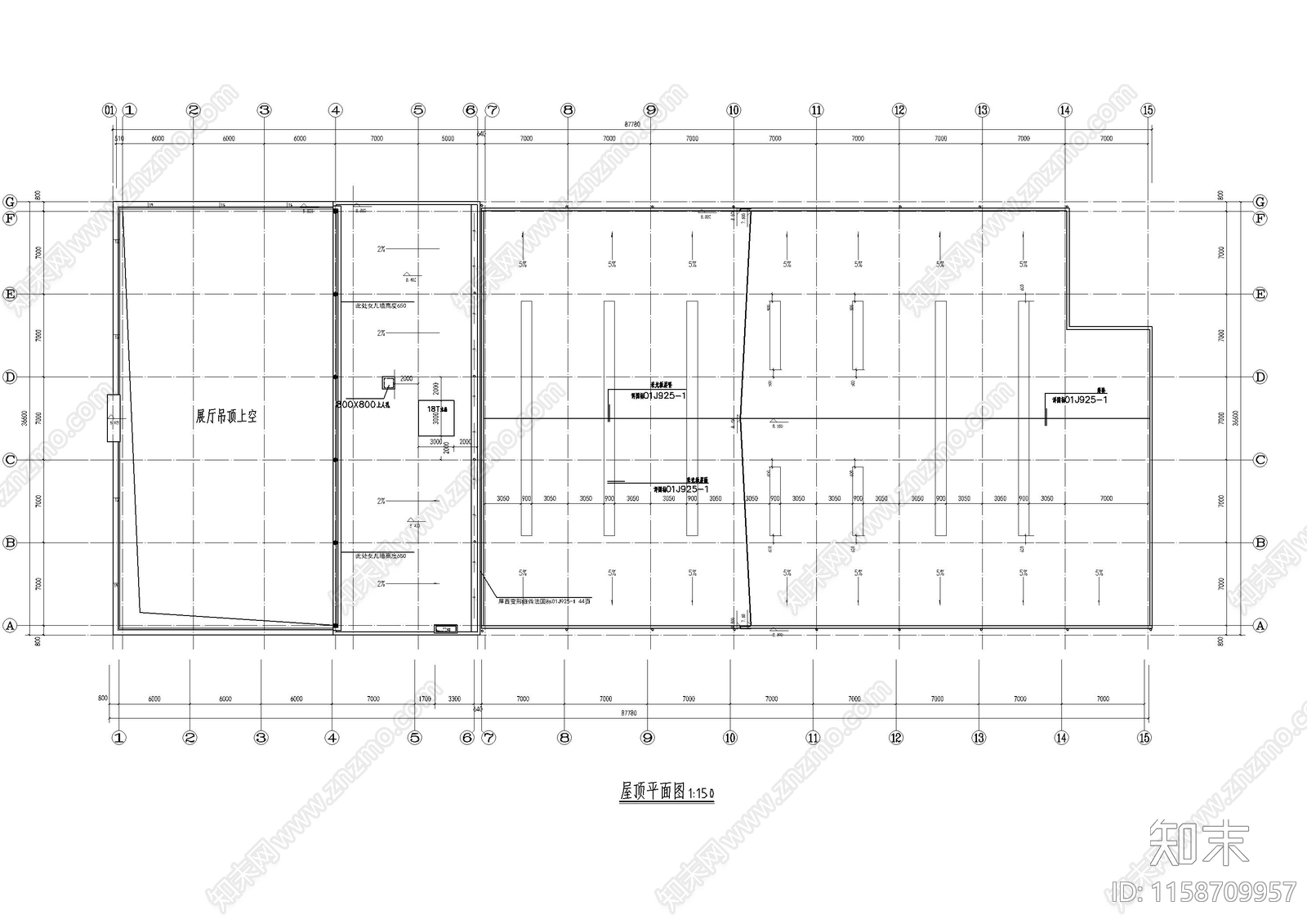 现代汽车展厅建筑施工图下载【ID:1158709957】