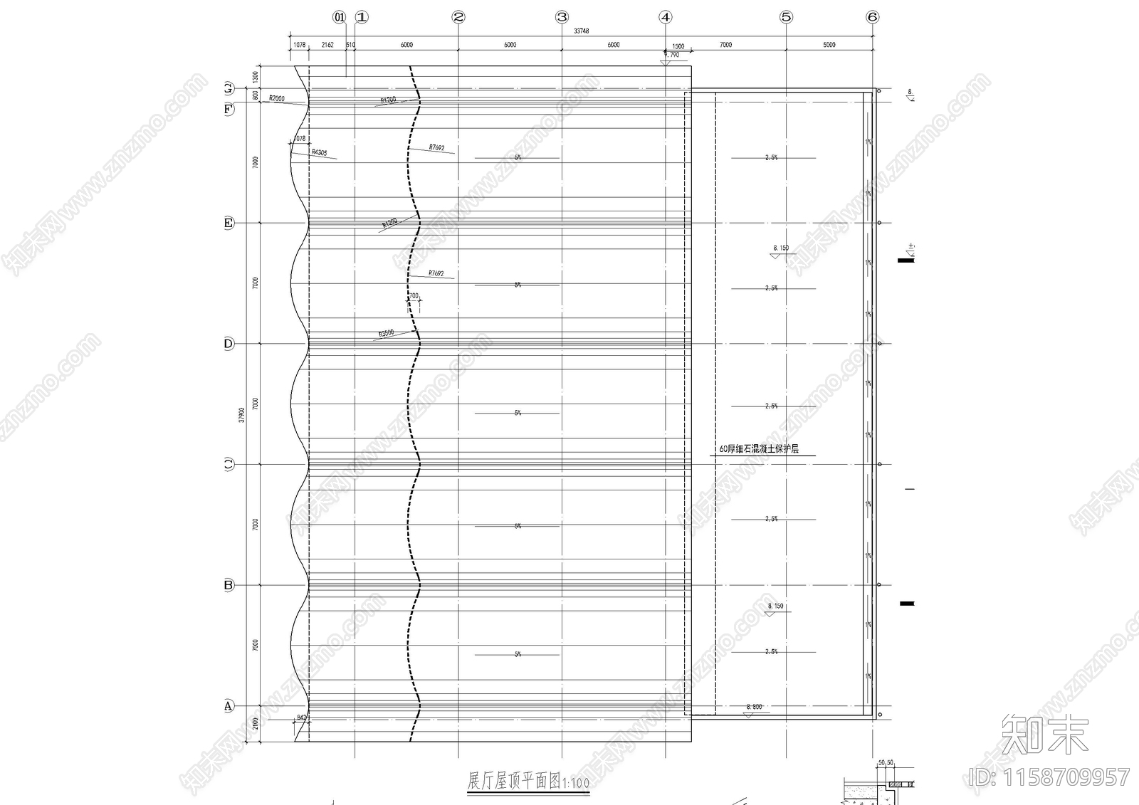 现代汽车展厅建筑施工图下载【ID:1158709957】