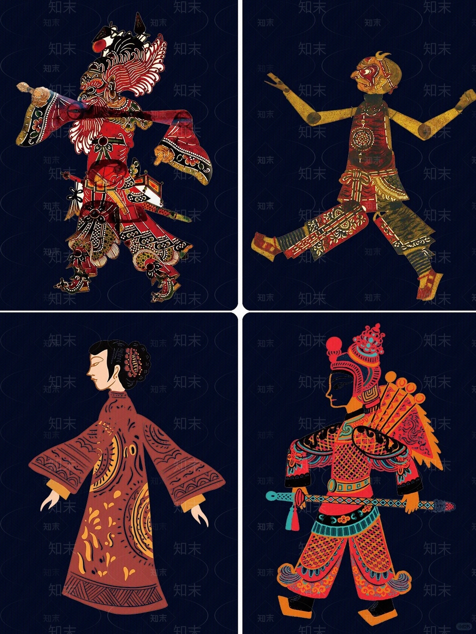 国粹皮影人物图案贴图下载【ID:1158710250】