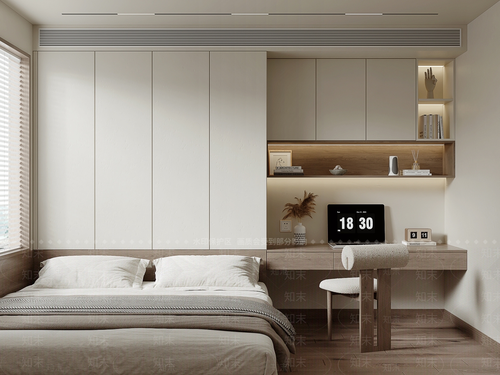 现代榻榻米卧室3D模型下载【ID:1158713518】