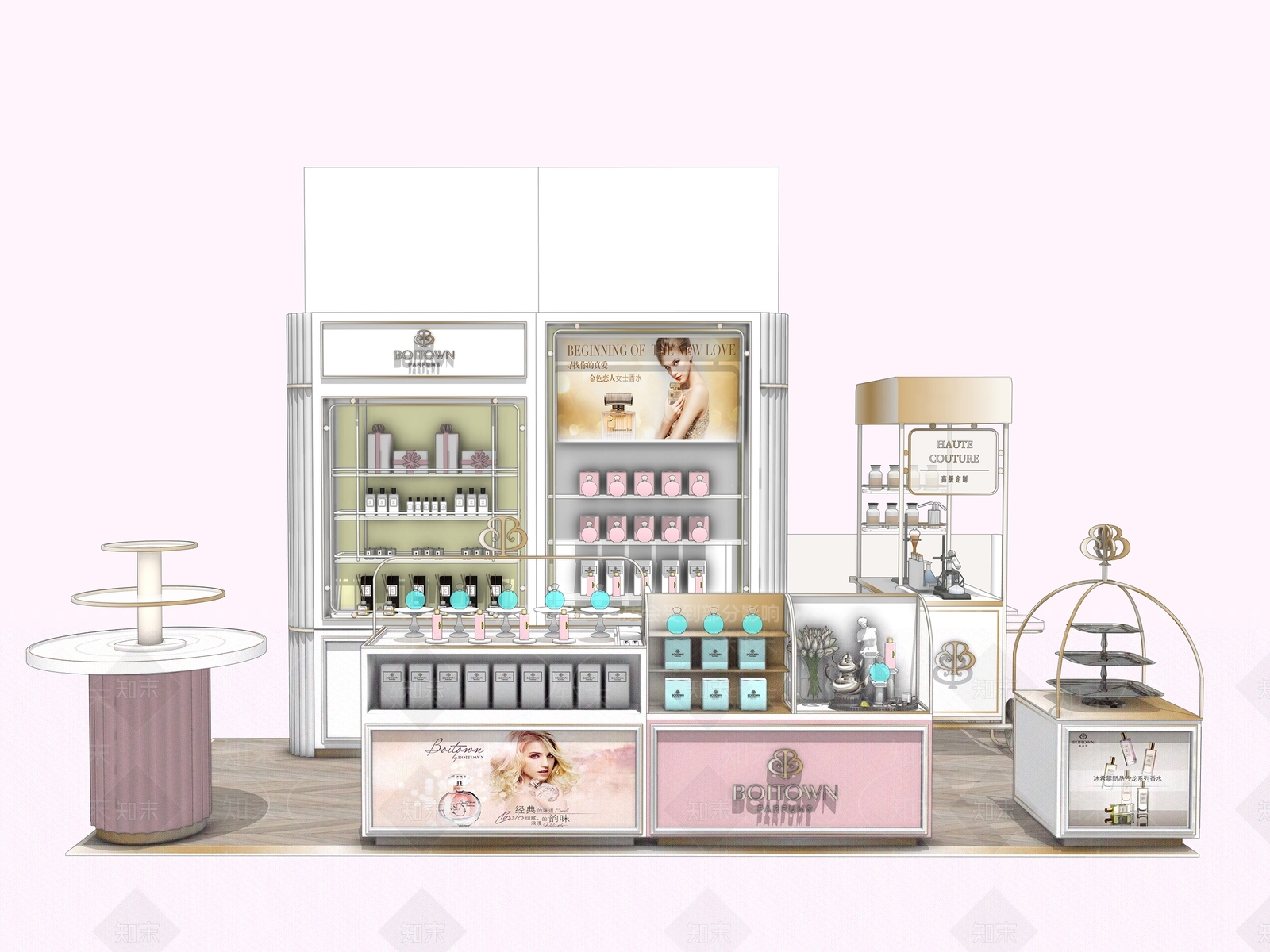 法式展柜SU模型草图