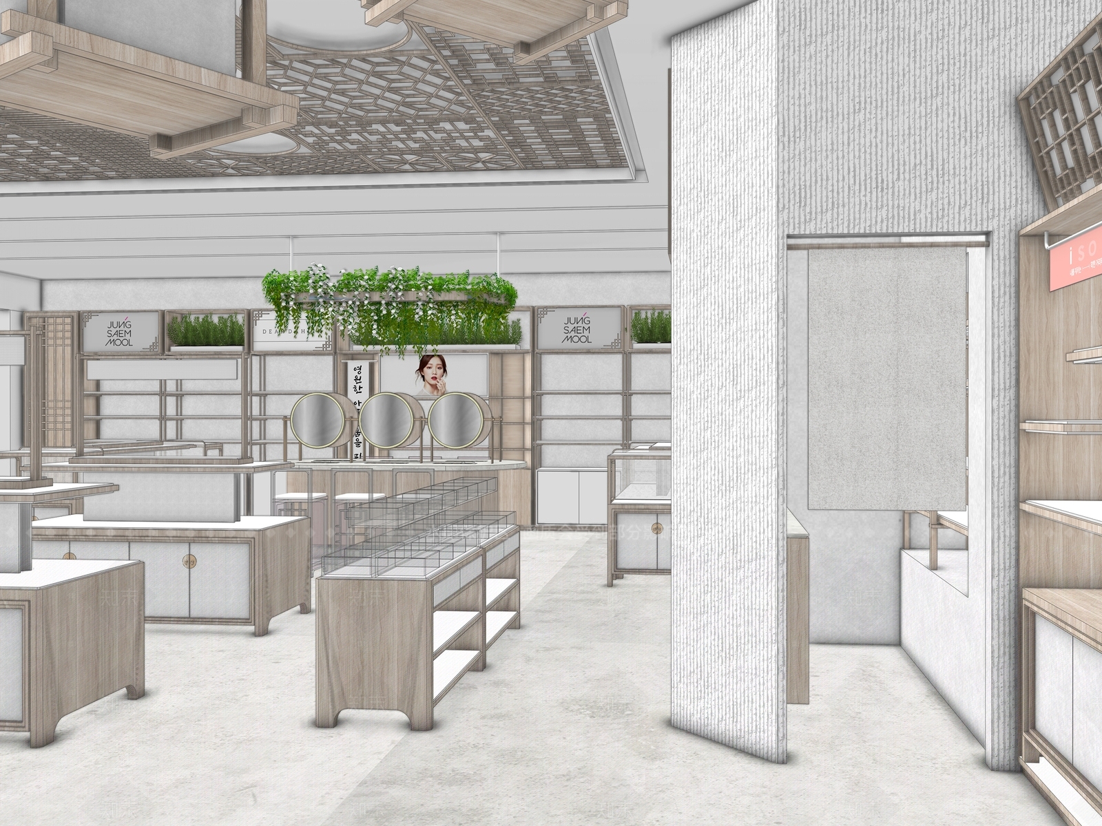 现代化妆品集合店SU模型下载【ID:1158718797】