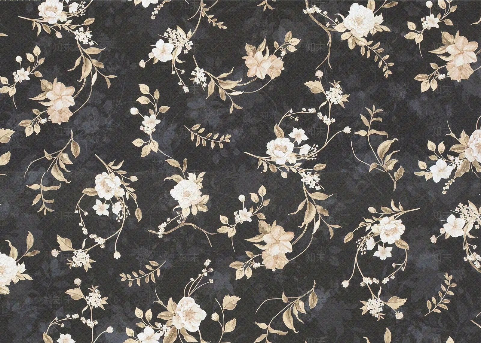 欧式复古花卉墙布墙纸贴图下载【ID:1158718860】