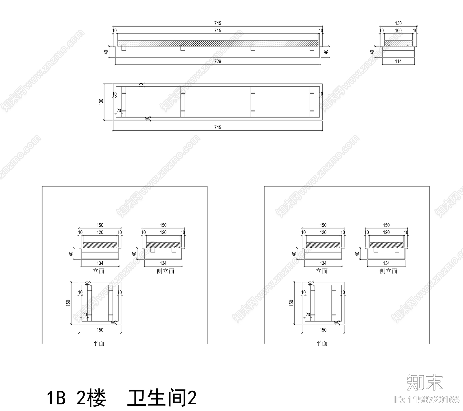 卫生间不锈钢地漏cad施工图下载【ID:1158720166】