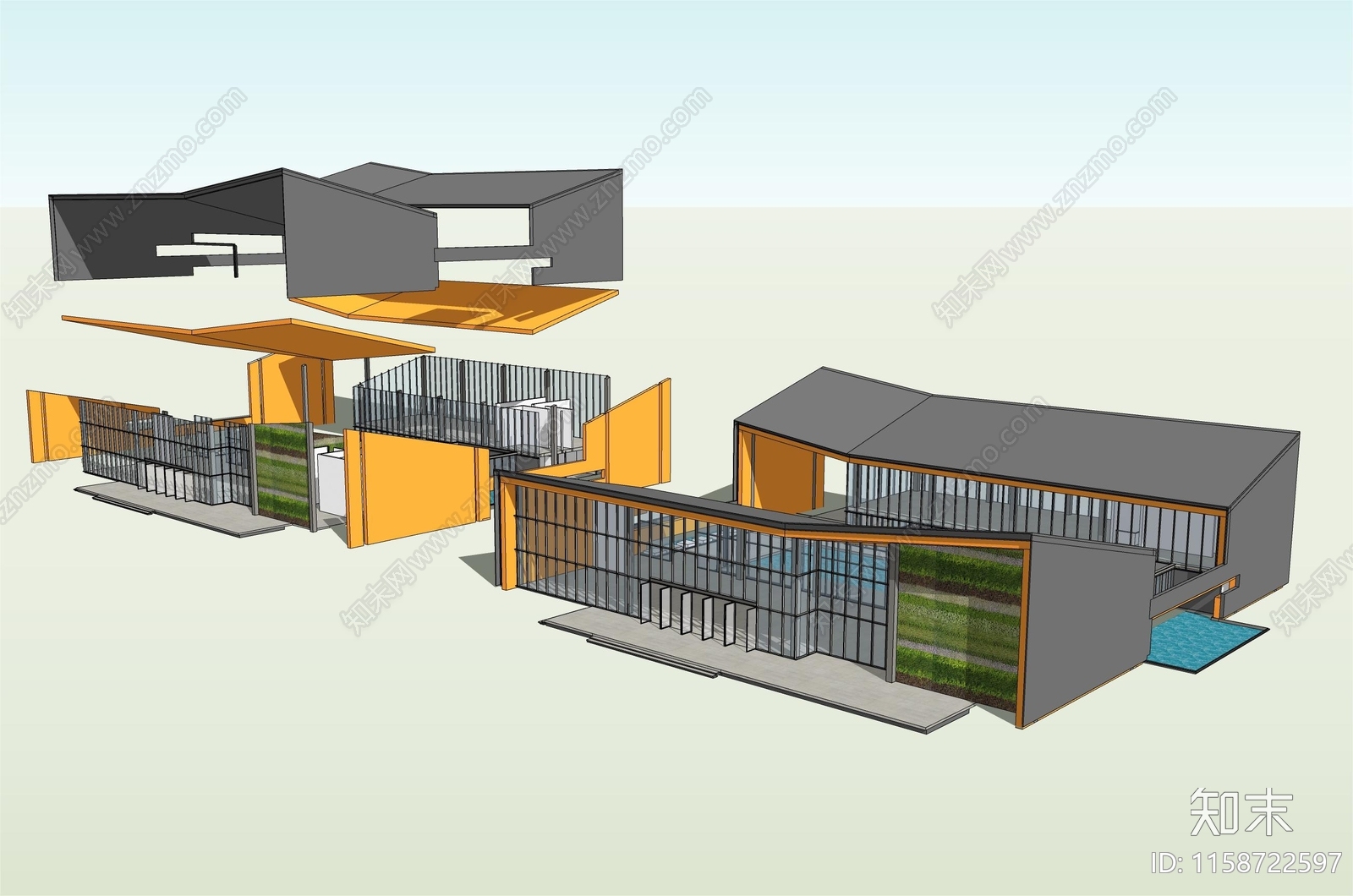 现代建筑科技馆SU模型下载【ID:1158722597】