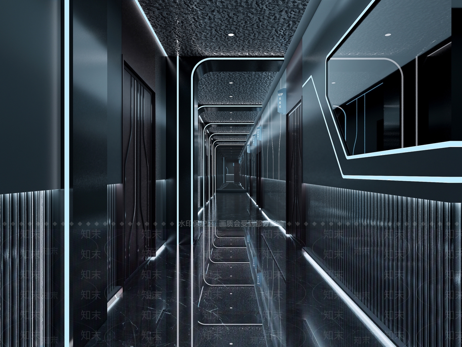 现代KTV走道3D模型下载【ID:1158729127】