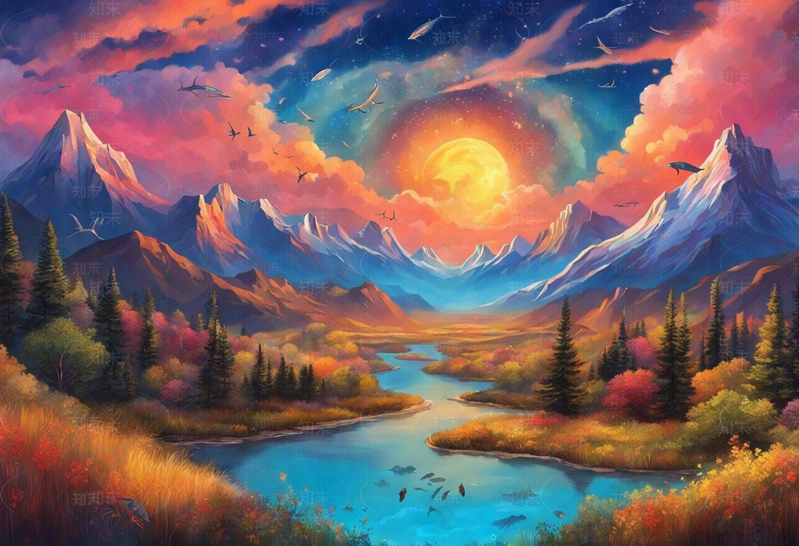 绚烂的太阳贴图下载【ID:1158732270】