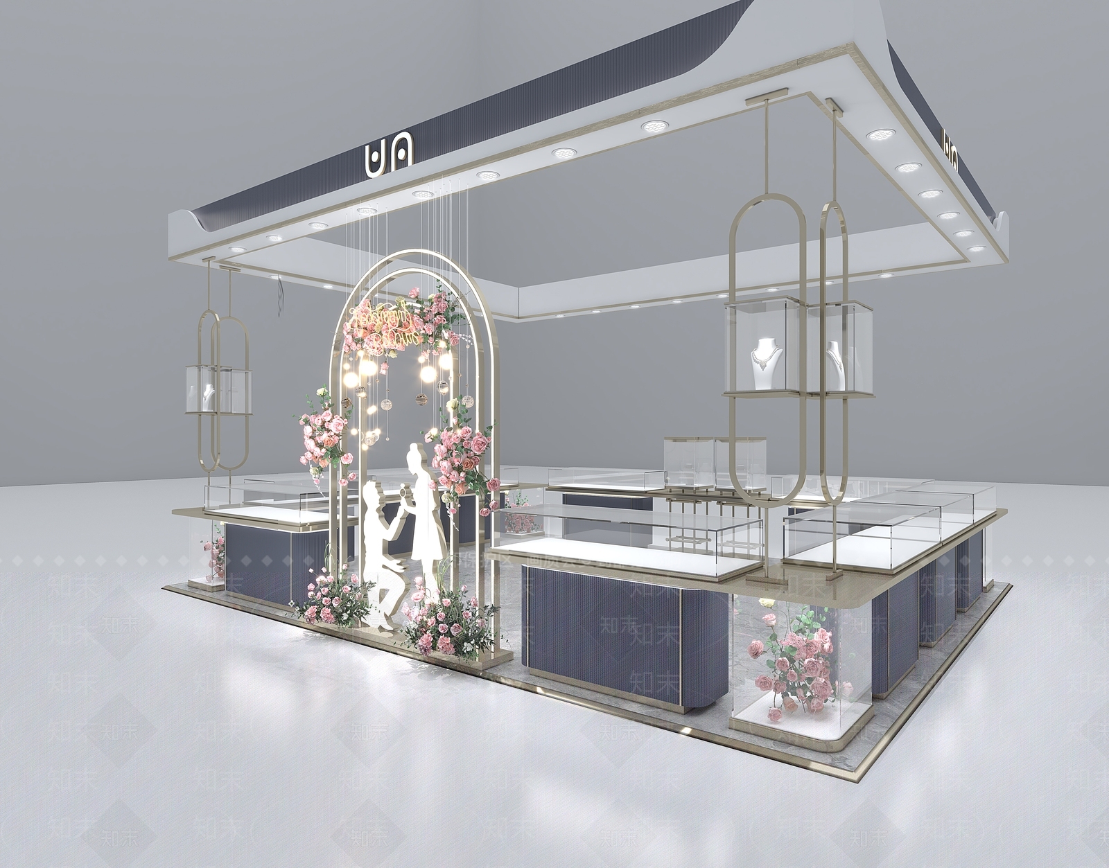 现代珠宝店3D模型下载【ID:1158733348】
