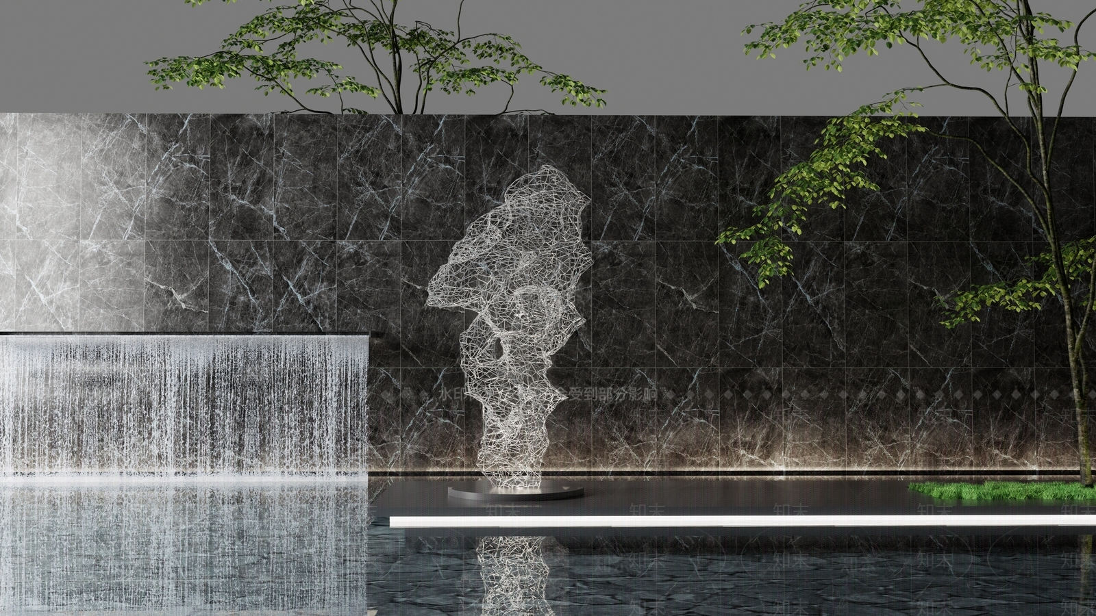 现代景观雕塑小品SU模型下载【ID:1158734119】