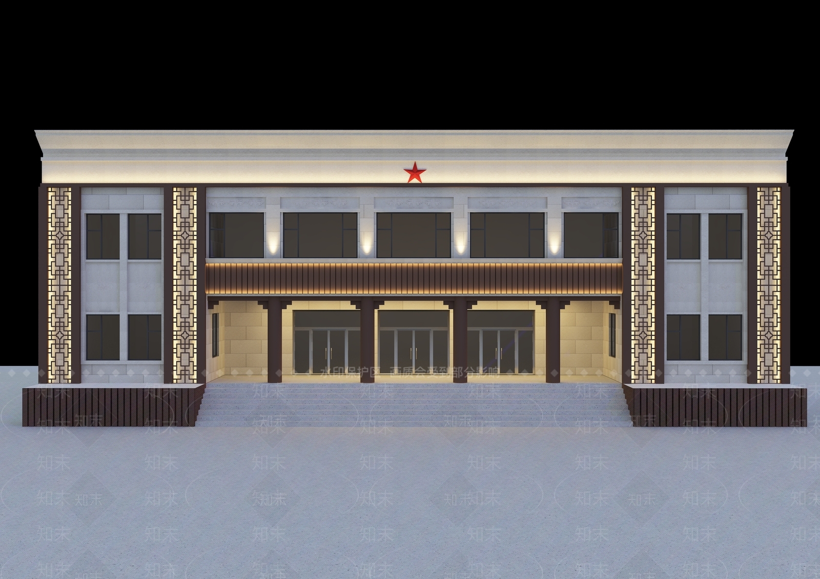 现代文体建筑3D模型下载【ID:1158734481】