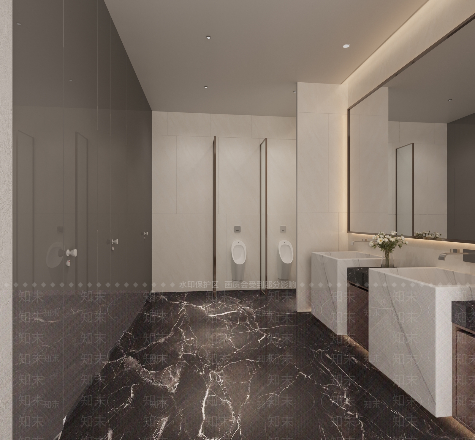 现代工装公共卫生间3D模型下载【ID:1158736466】