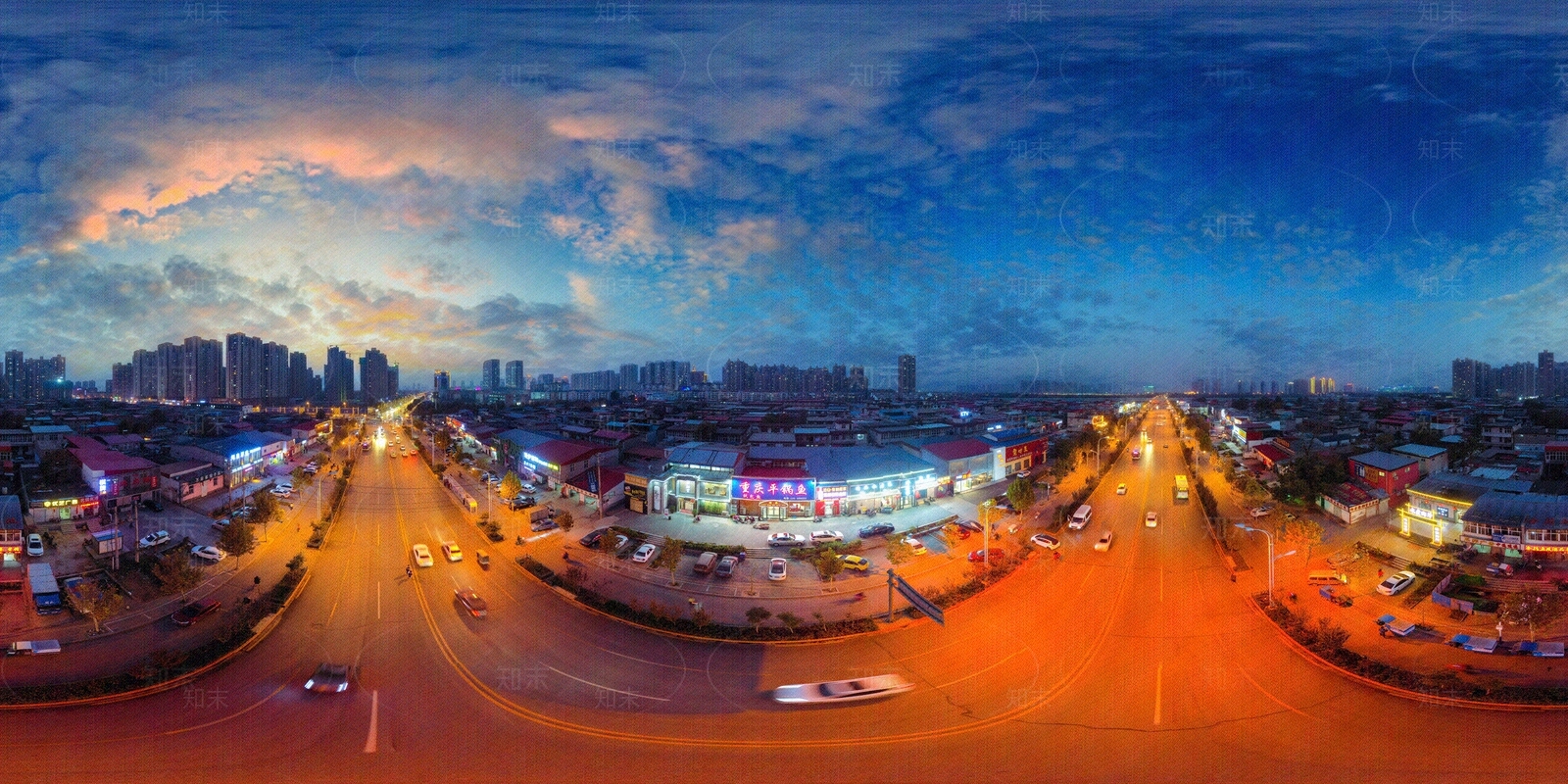 HDR晨曦黄昏城市夜景全景贴图下载【ID:1158743125】