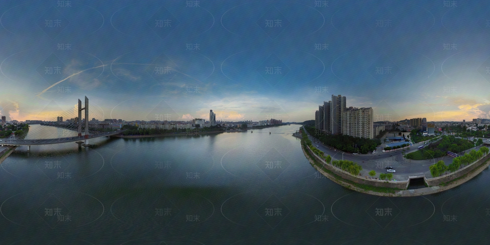 HDR晨曦黄昏城市夜景全景贴图下载【ID:1158742939】