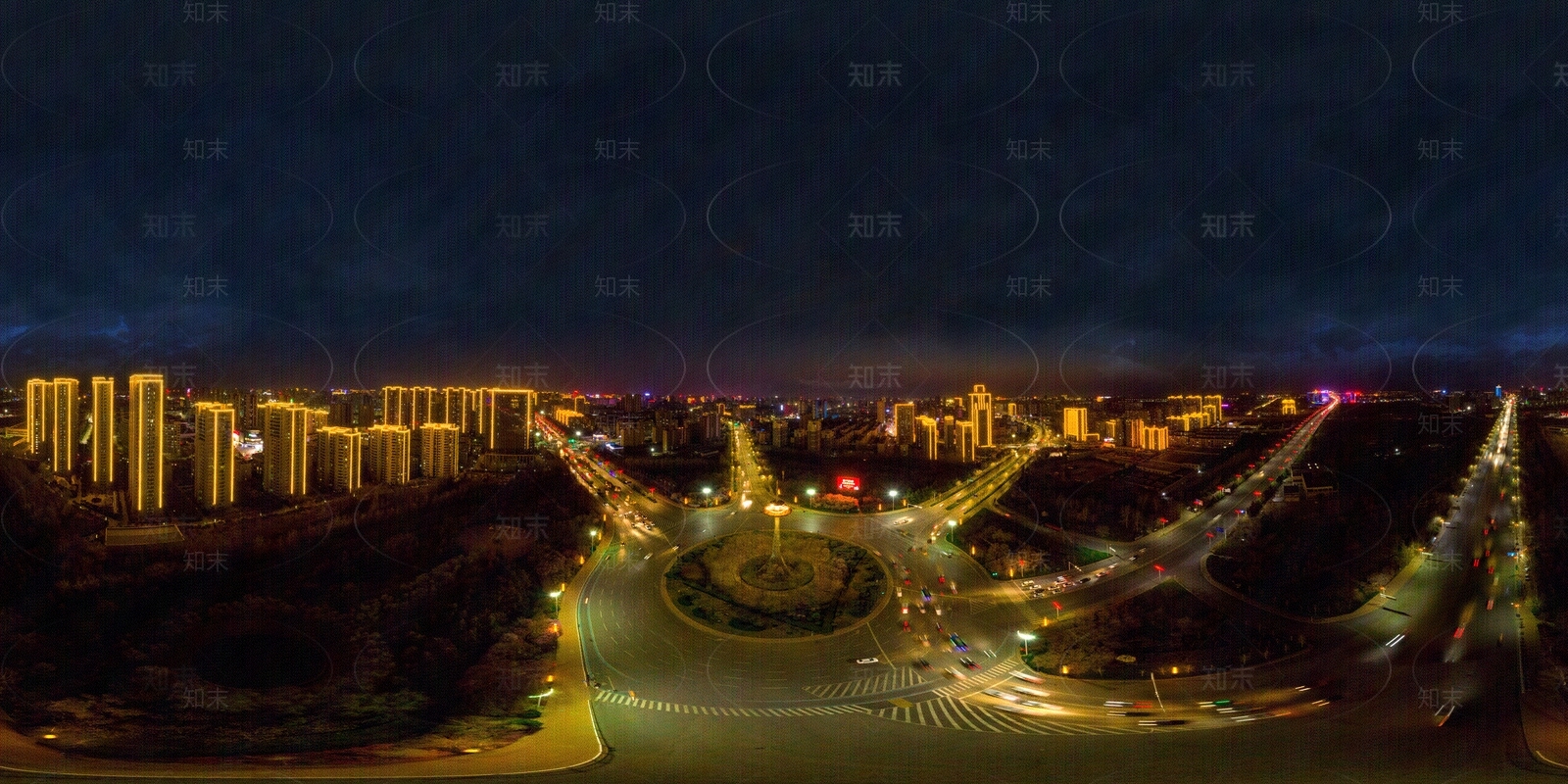 HDR晨曦黄昏城市夜景全景贴图下载【ID:1158746949】