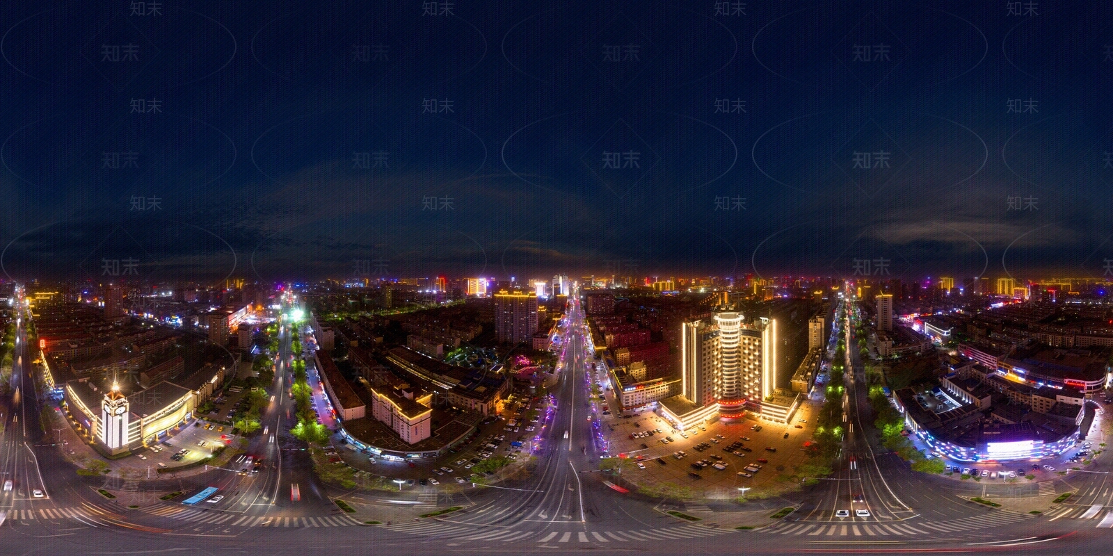 HDR晨曦黄昏城市夜景全景贴图下载【ID:1158747030】