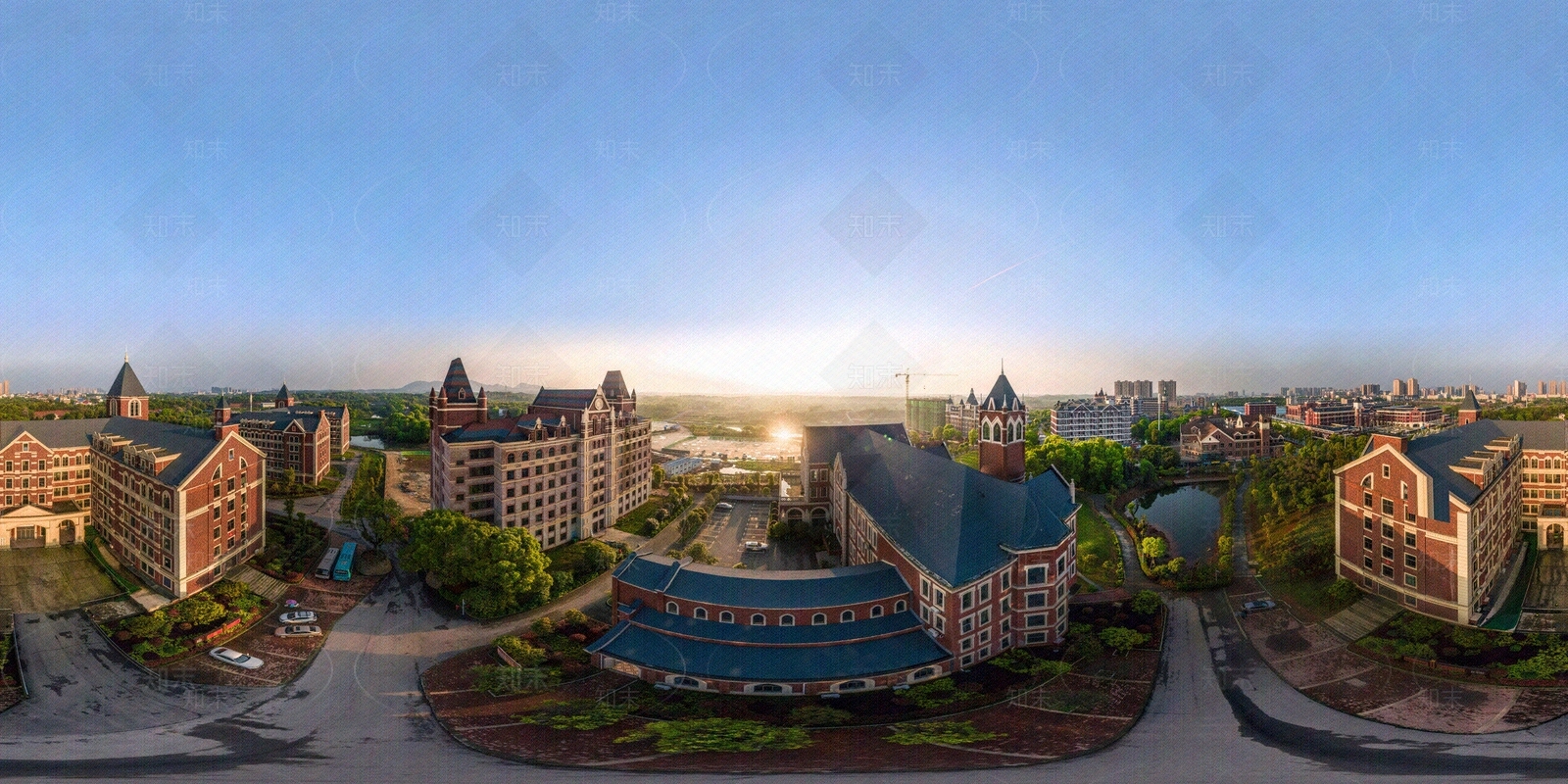 HDR晨曦黄昏城市夜景全景贴图下载【ID:1158750420】