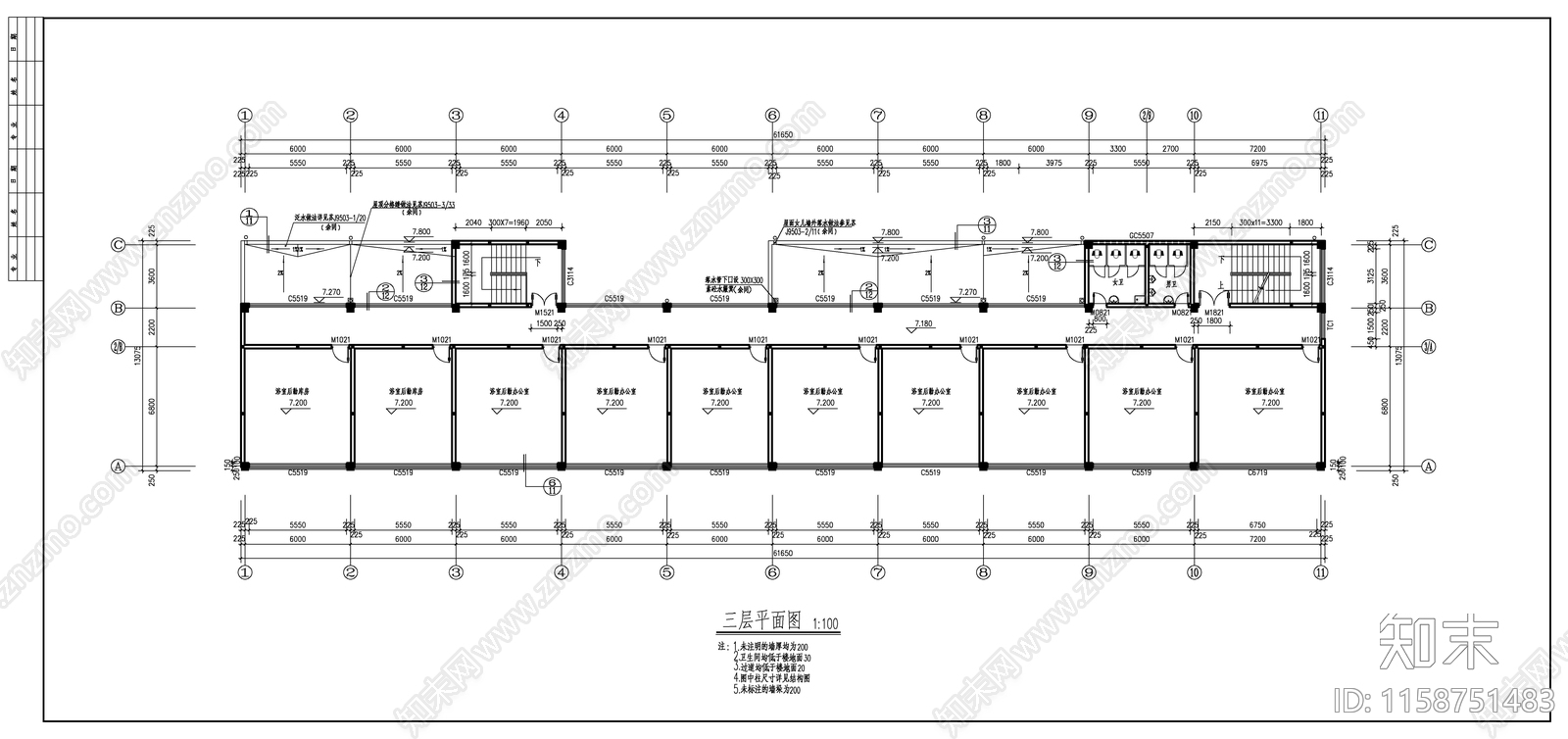 北方学校公共浴室建施图施工图下载【ID:1158751483】