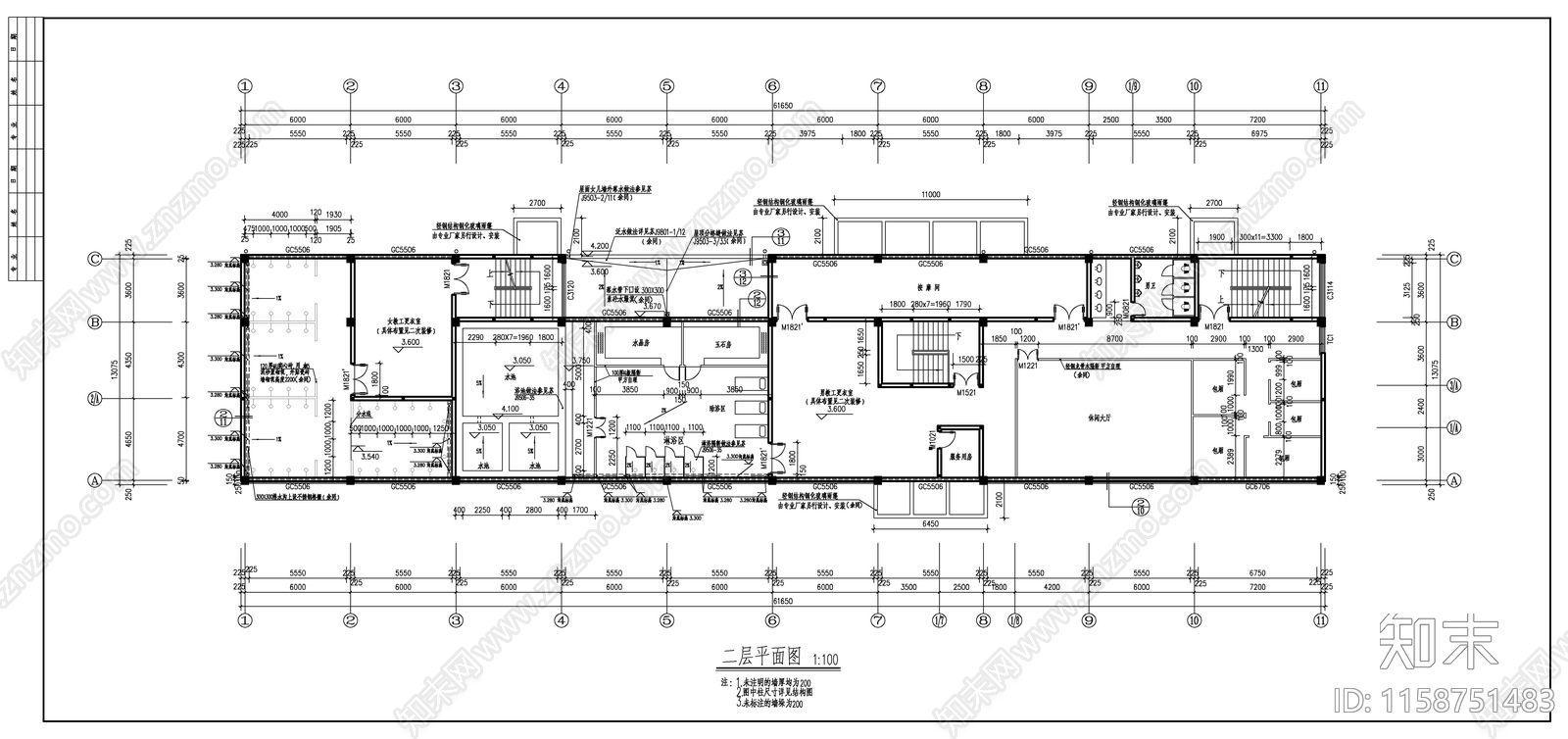 北方学校公共浴室建施图施工图下载【ID:1158751483】