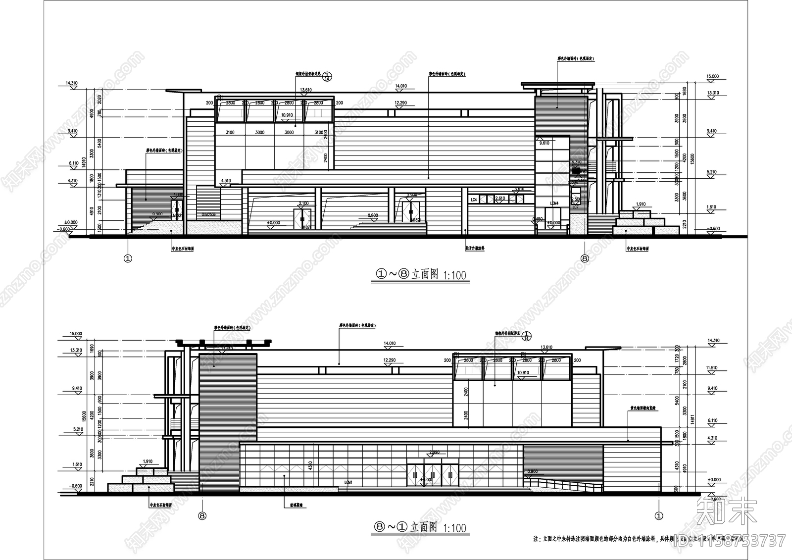 学校报告厅建筑cad施工图下载【ID:1158753737】