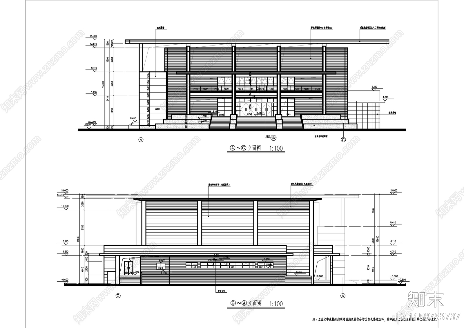 学校报告厅建筑cad施工图下载【ID:1158753737】