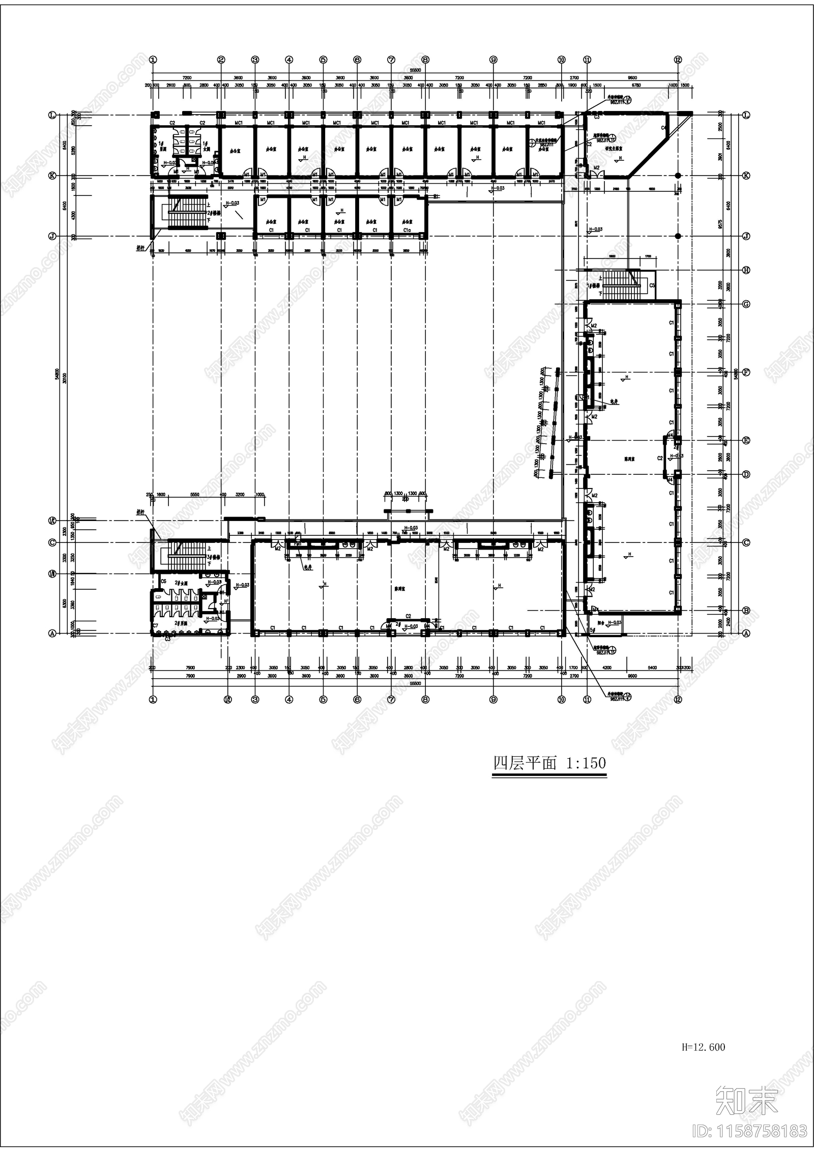 医学院解剖楼建筑图cad施工图下载【ID:1158758183】