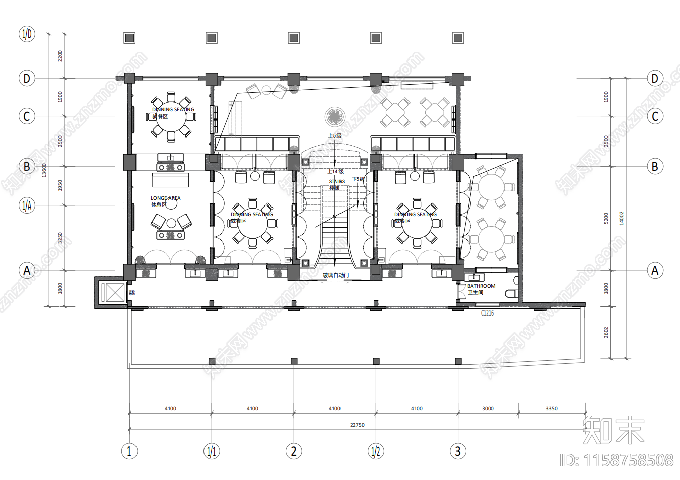 东南亚风情酒店餐厅施工图下载【ID:1158758508】