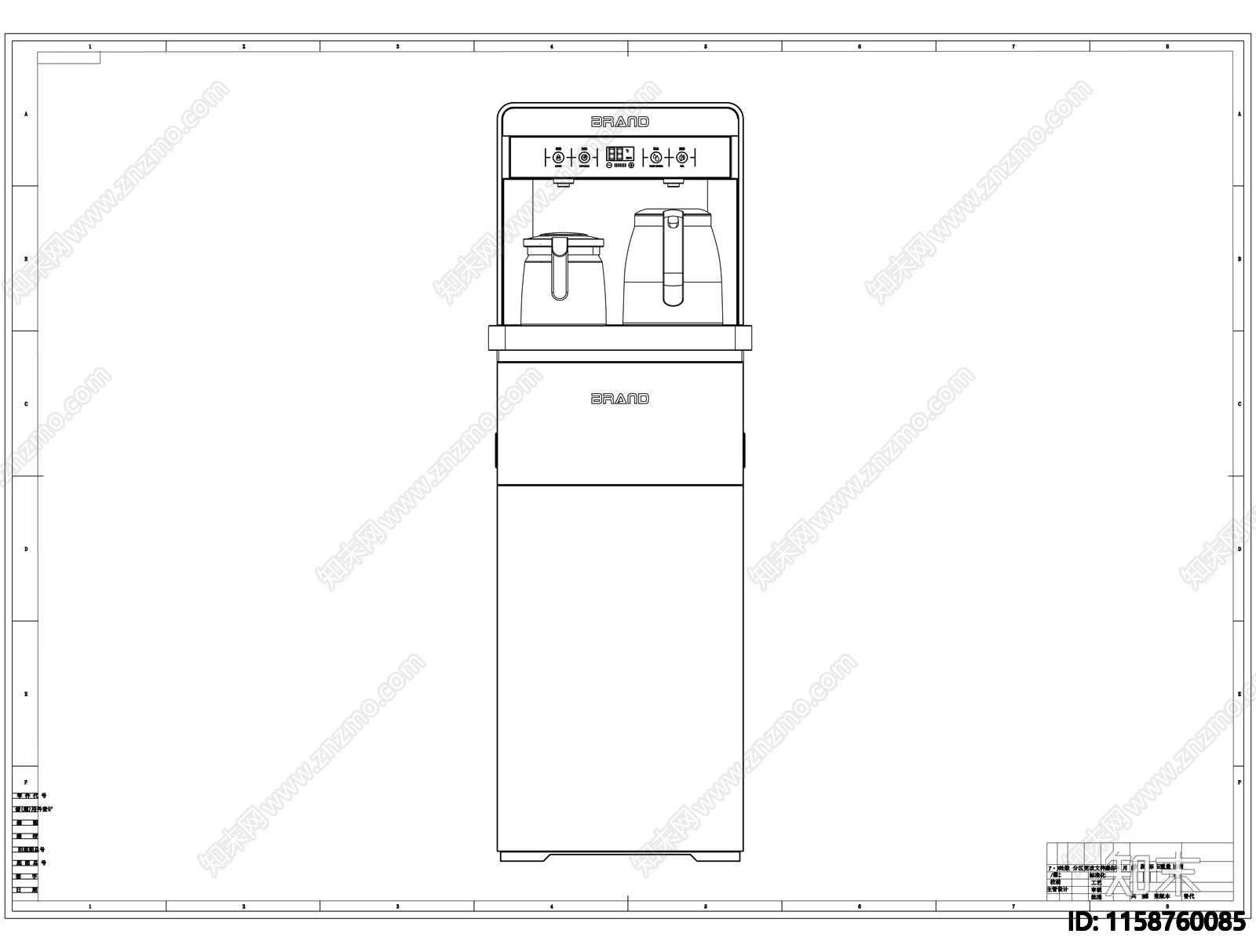 茶吧机制作图cad施工图下载【ID:1158760085】