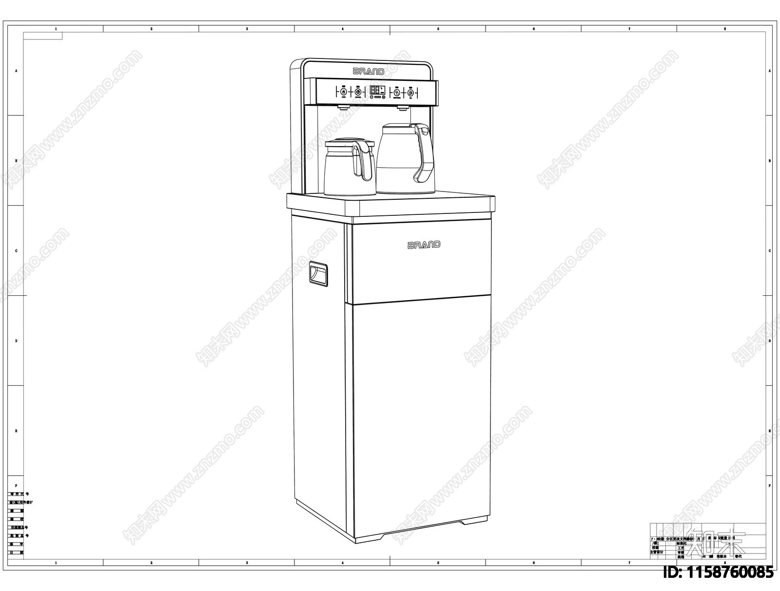 茶吧机制作图cad施工图下载【ID:1158760085】