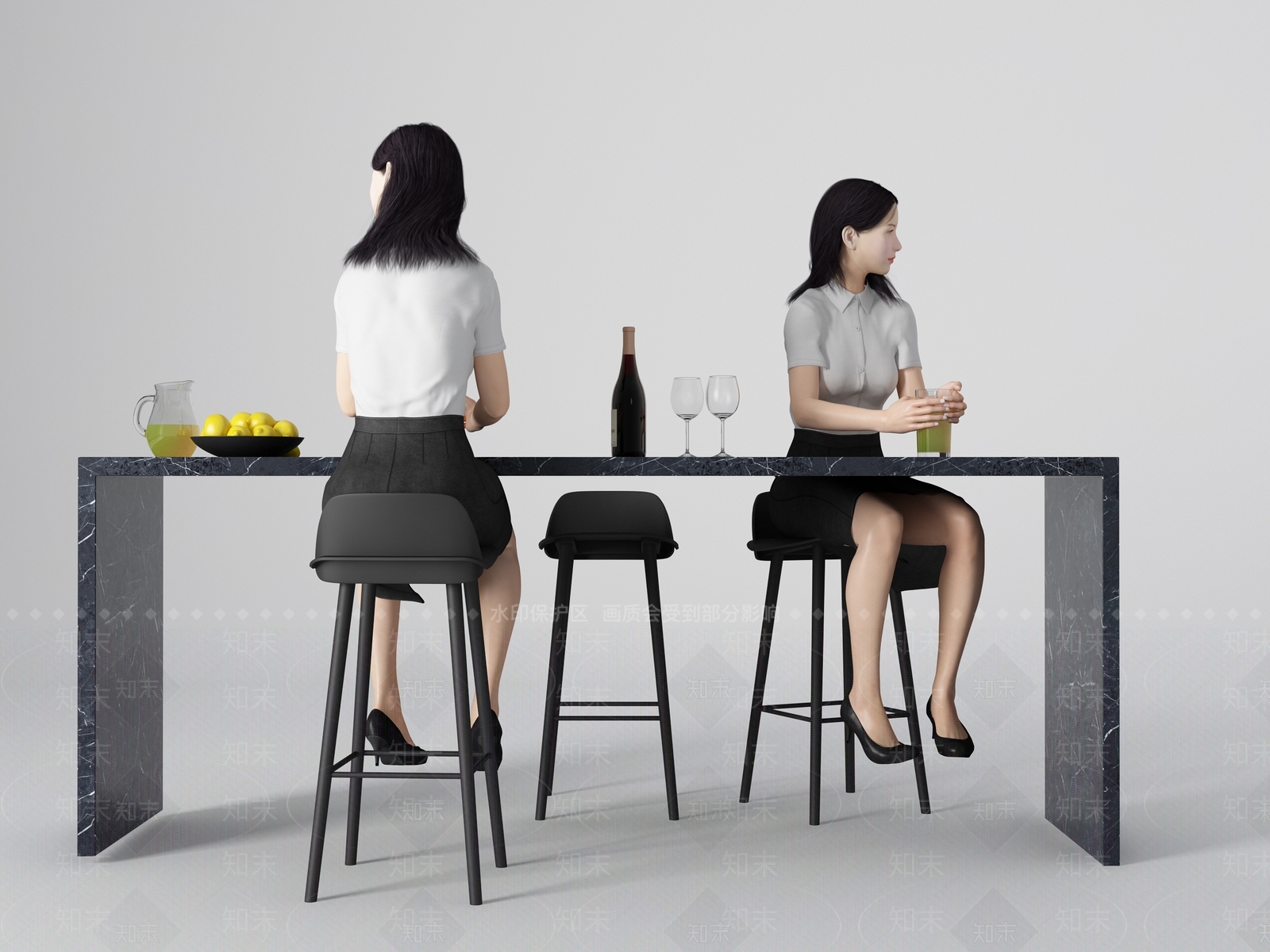 现代坐姿人物3D模型下载【ID:1158760679】