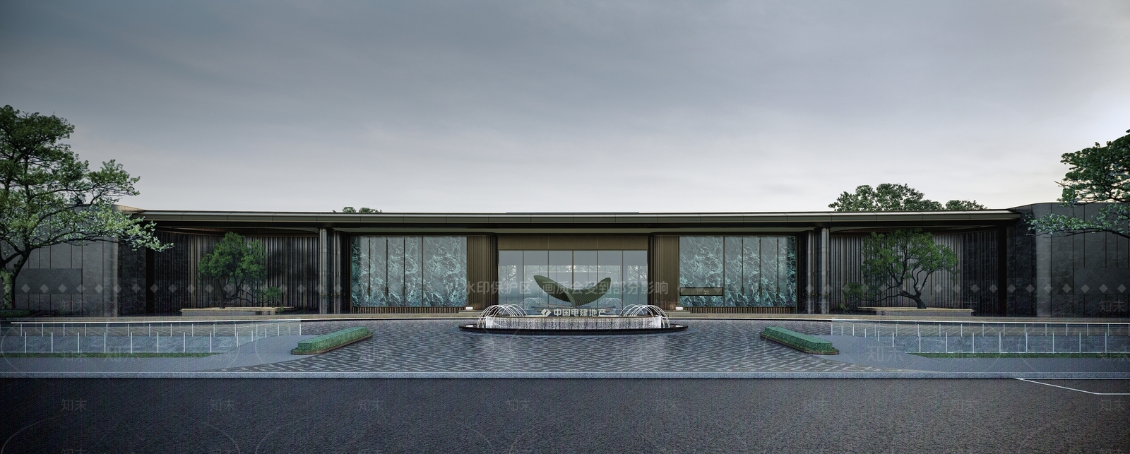 现代小区主入口大门SU模型下载【ID:1158762986】