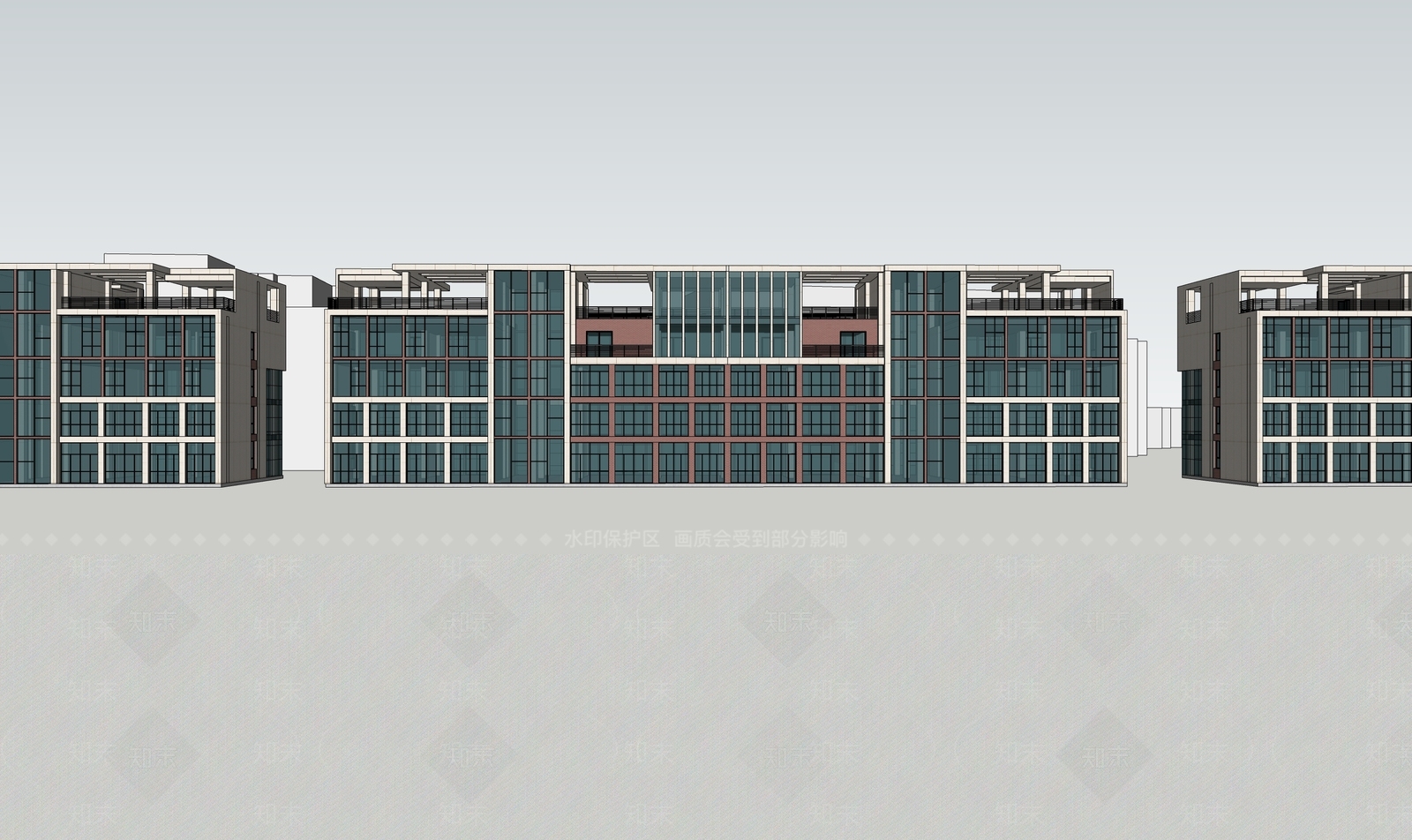 现代多层住宅SU模型下载【ID:1158765917】