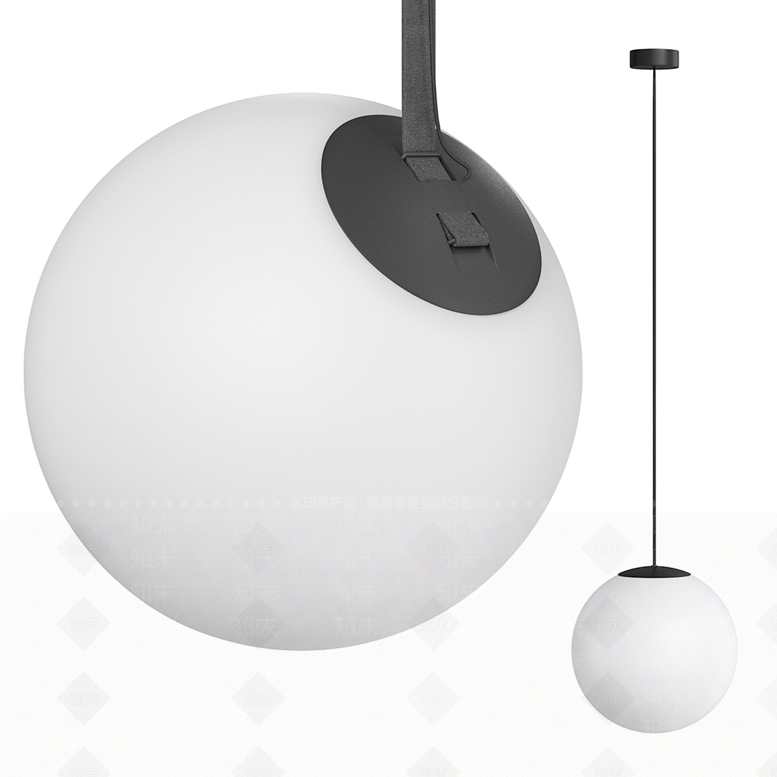 工业风极简铁艺吊灯3D模型下载【ID:1158768551】