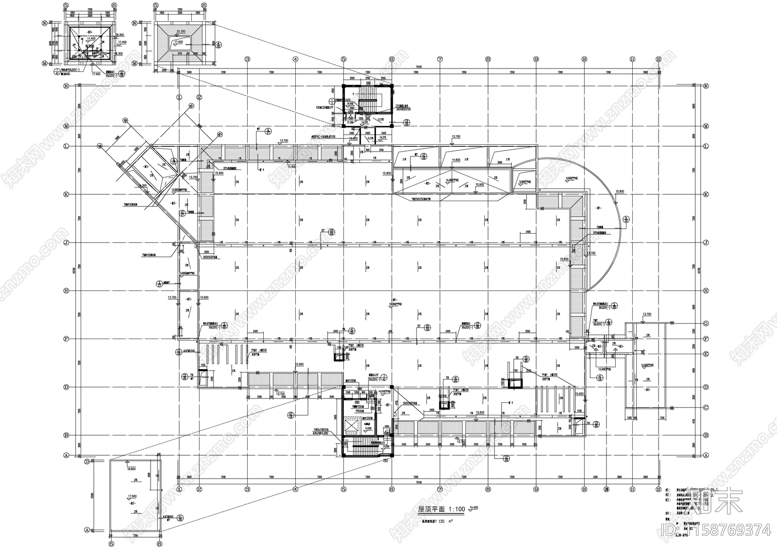 高校食堂建筑图cad施工图下载【ID:1158769374】