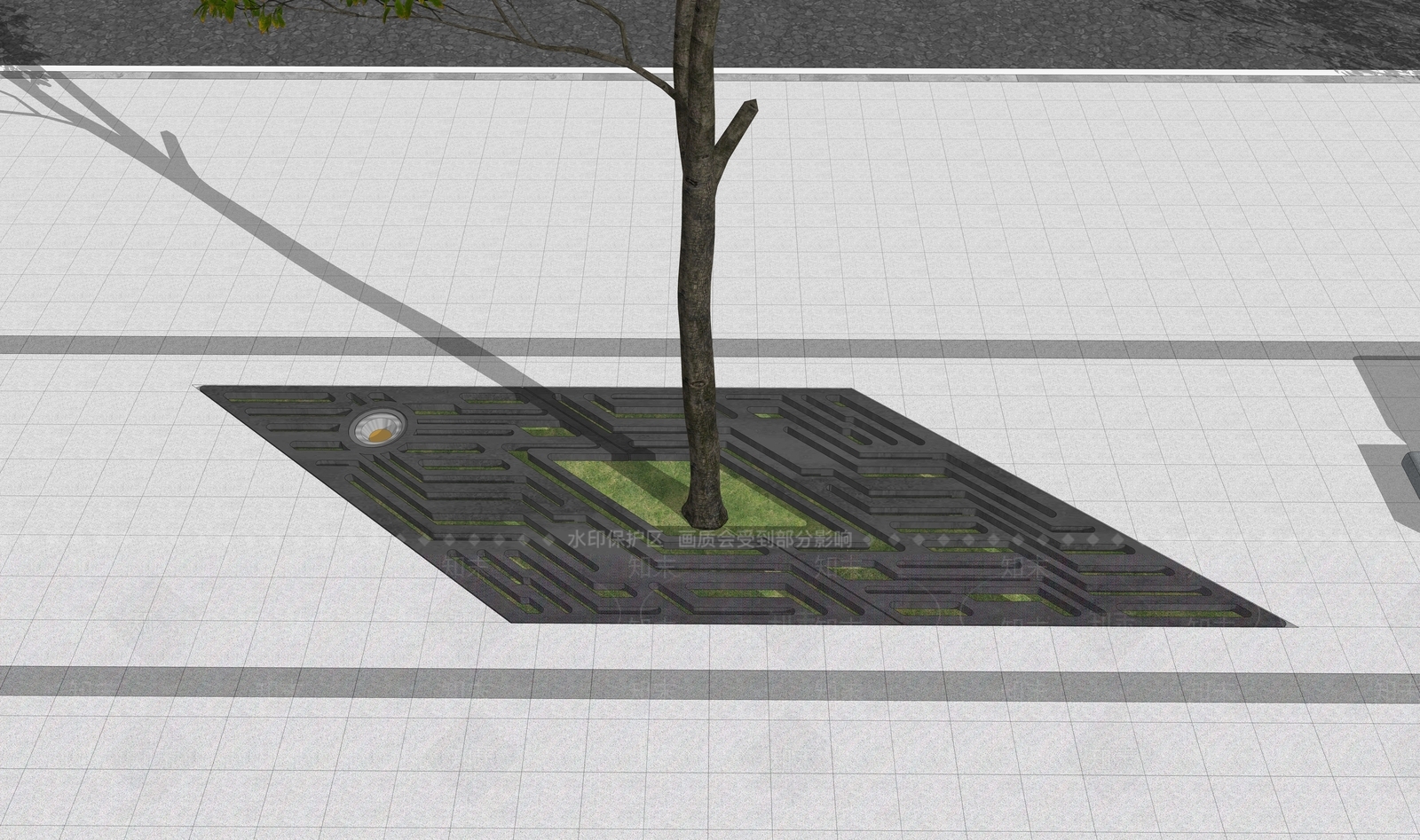 现代景观树篦子SU模型下载【ID:1158774659】