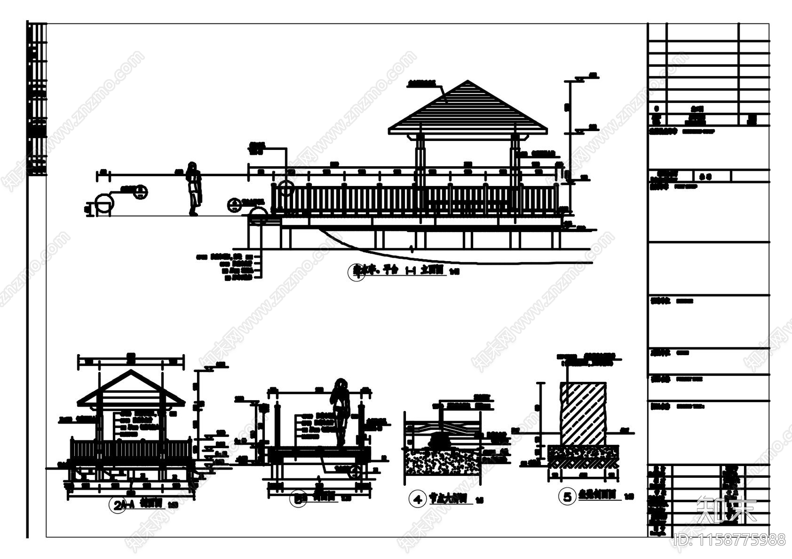 烈士陵园周边绿化设cad施工图下载【ID:1158775988】