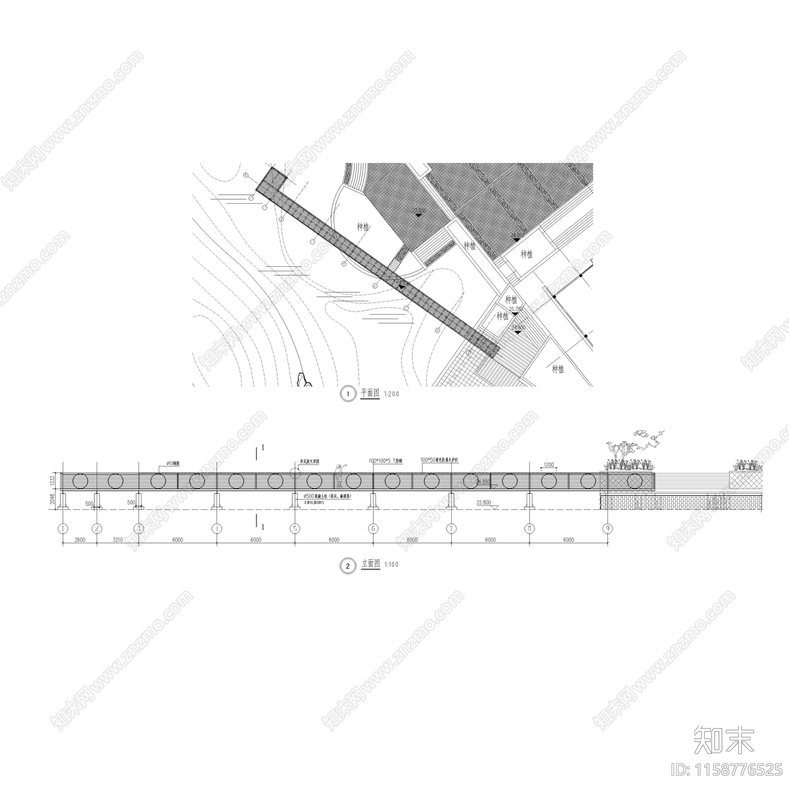 钢结构景观桥详施工图下载【ID:1158776525】