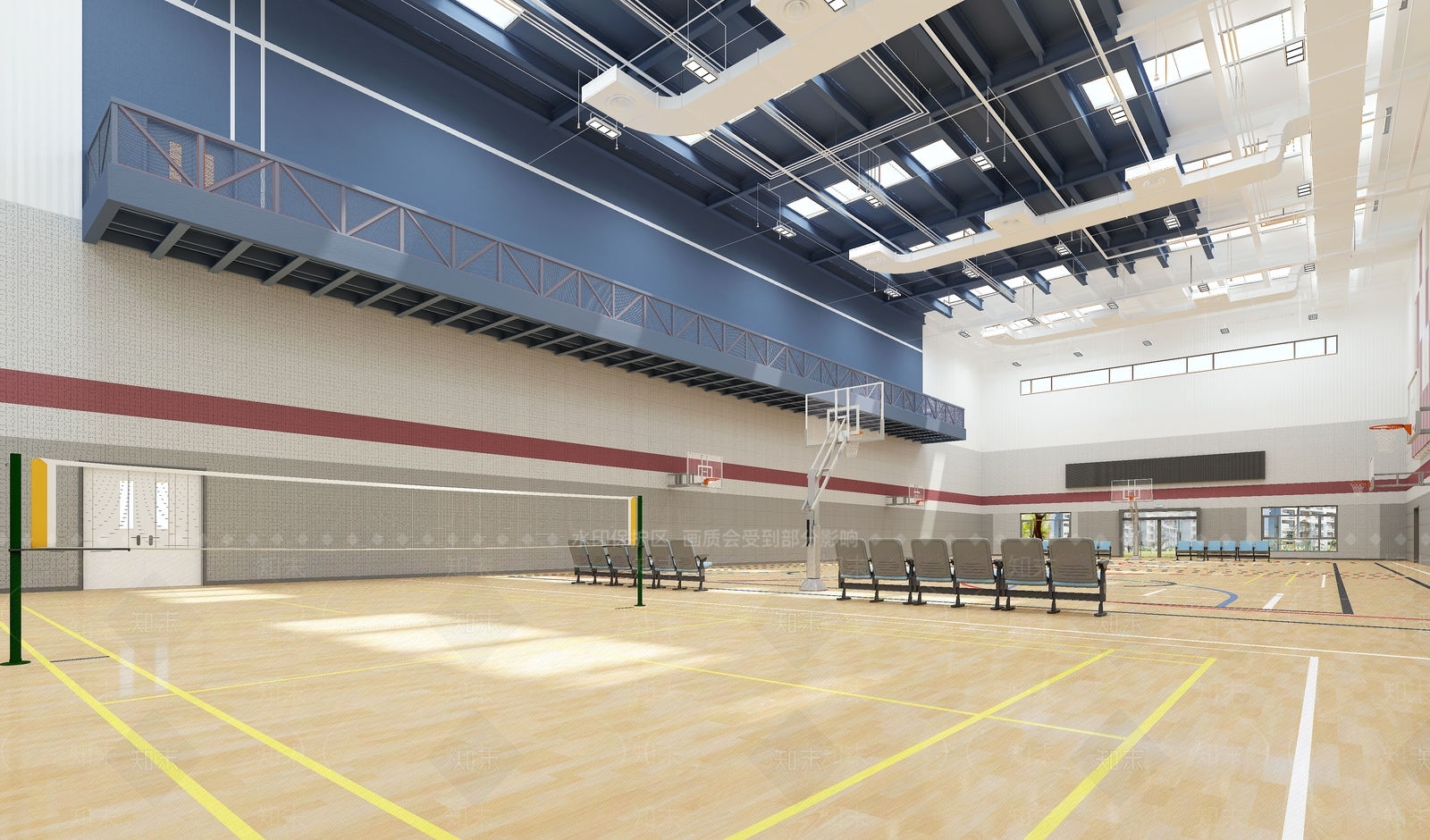 室内篮球馆3D模型下载【ID:1158776926】