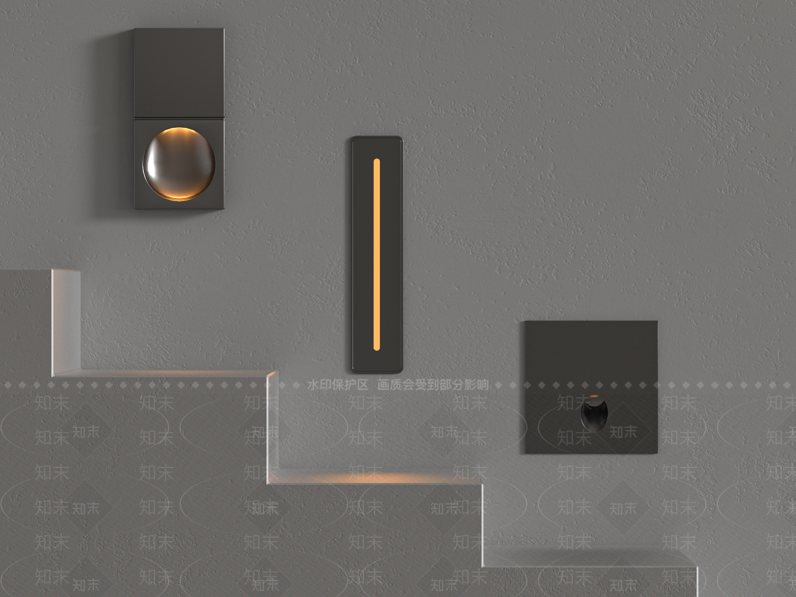 现代人体感应灯3D模型下载【ID:1158777761】