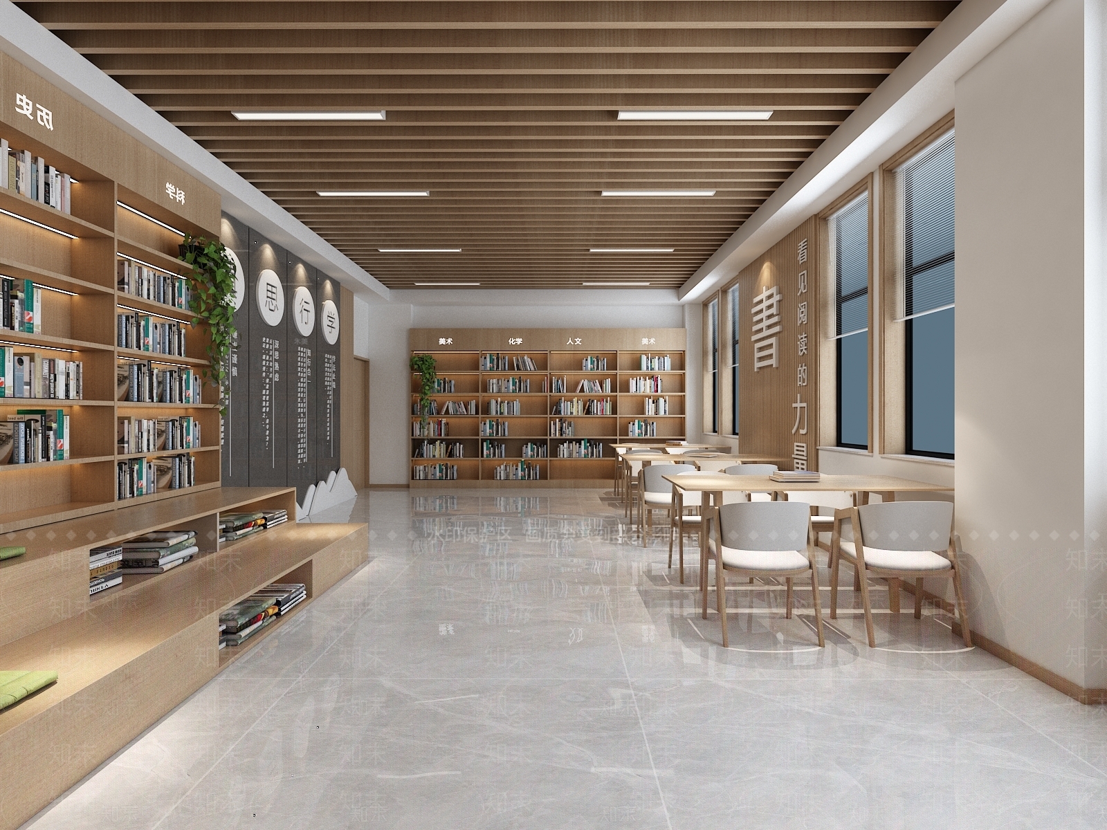 图书馆3D模型下载【ID:1214414382】